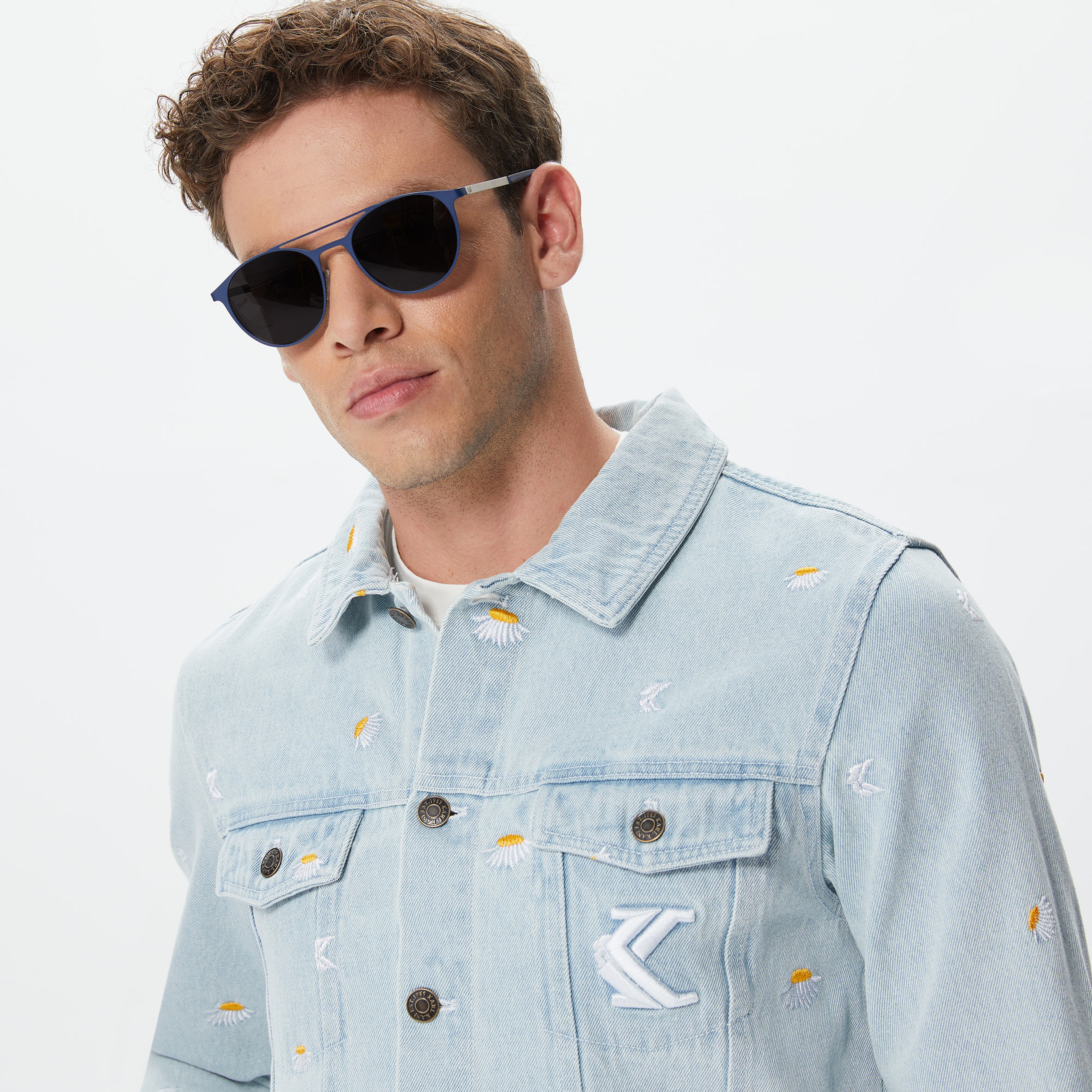 Karl Kani OG Daisy denim Trucker Erkek Mavi Ceket