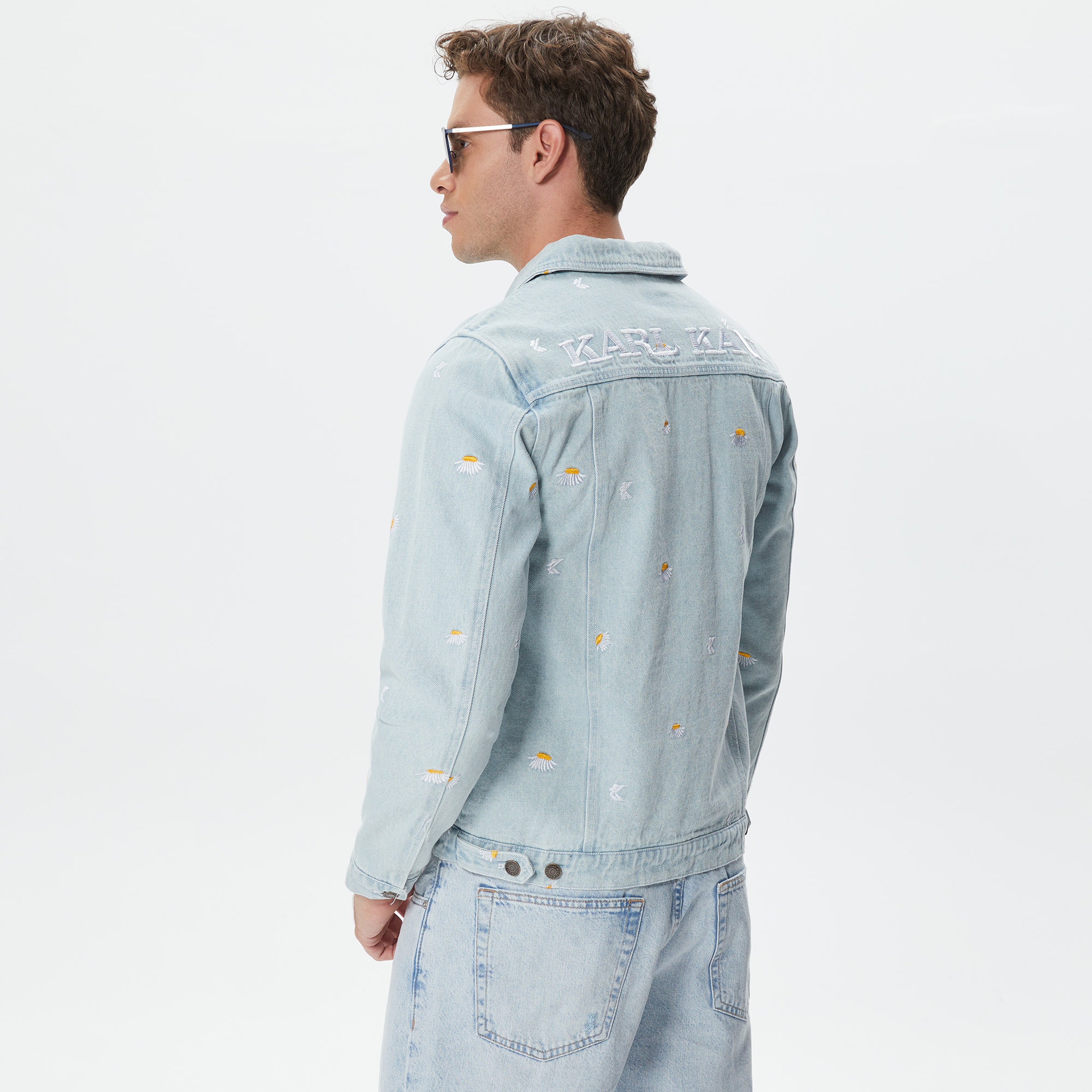 Karl Kani OG Daisy denim Trucker Erkek Mavi Ceket
