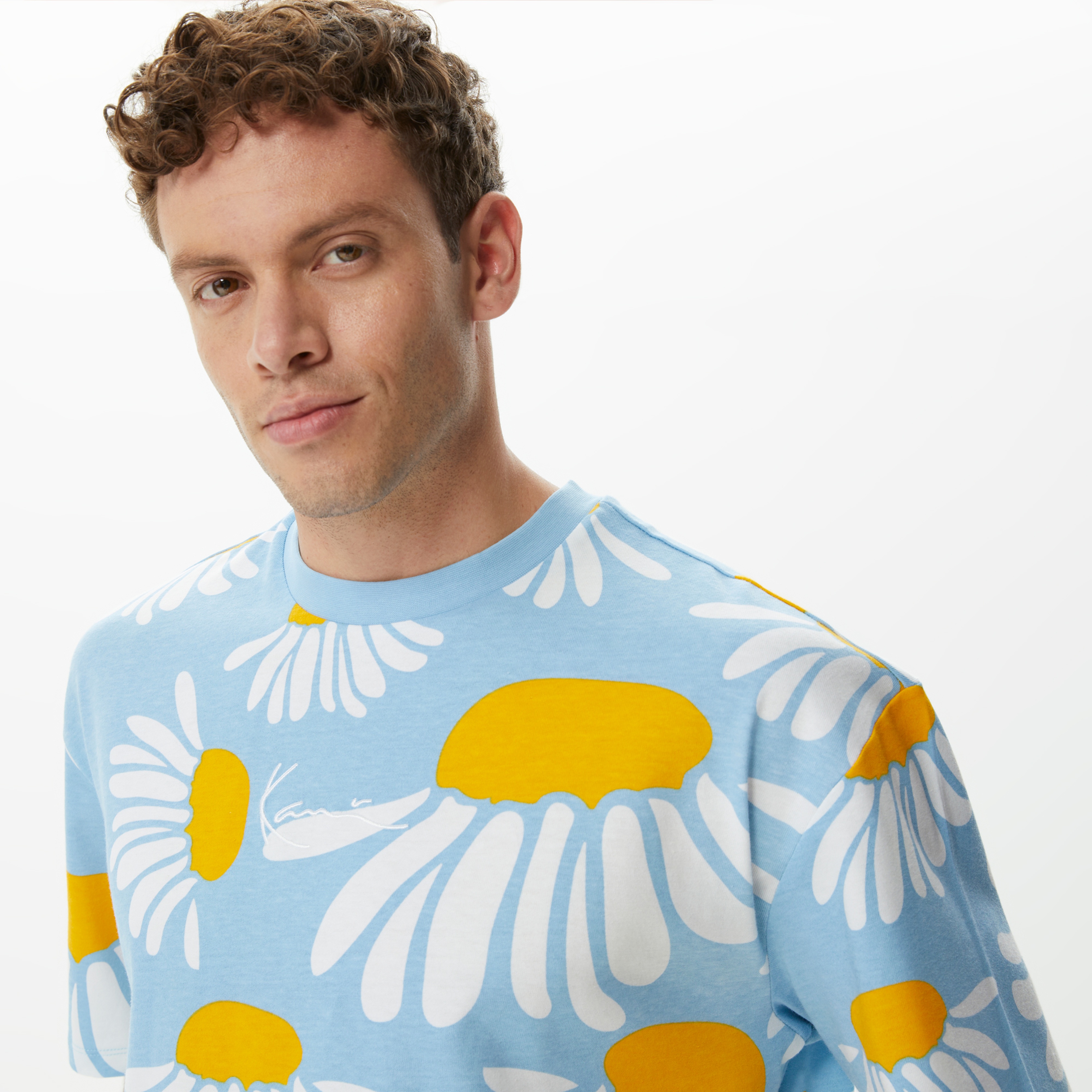 Karl Kani Small Signature Daisy Erkek Mavi T-Shirt