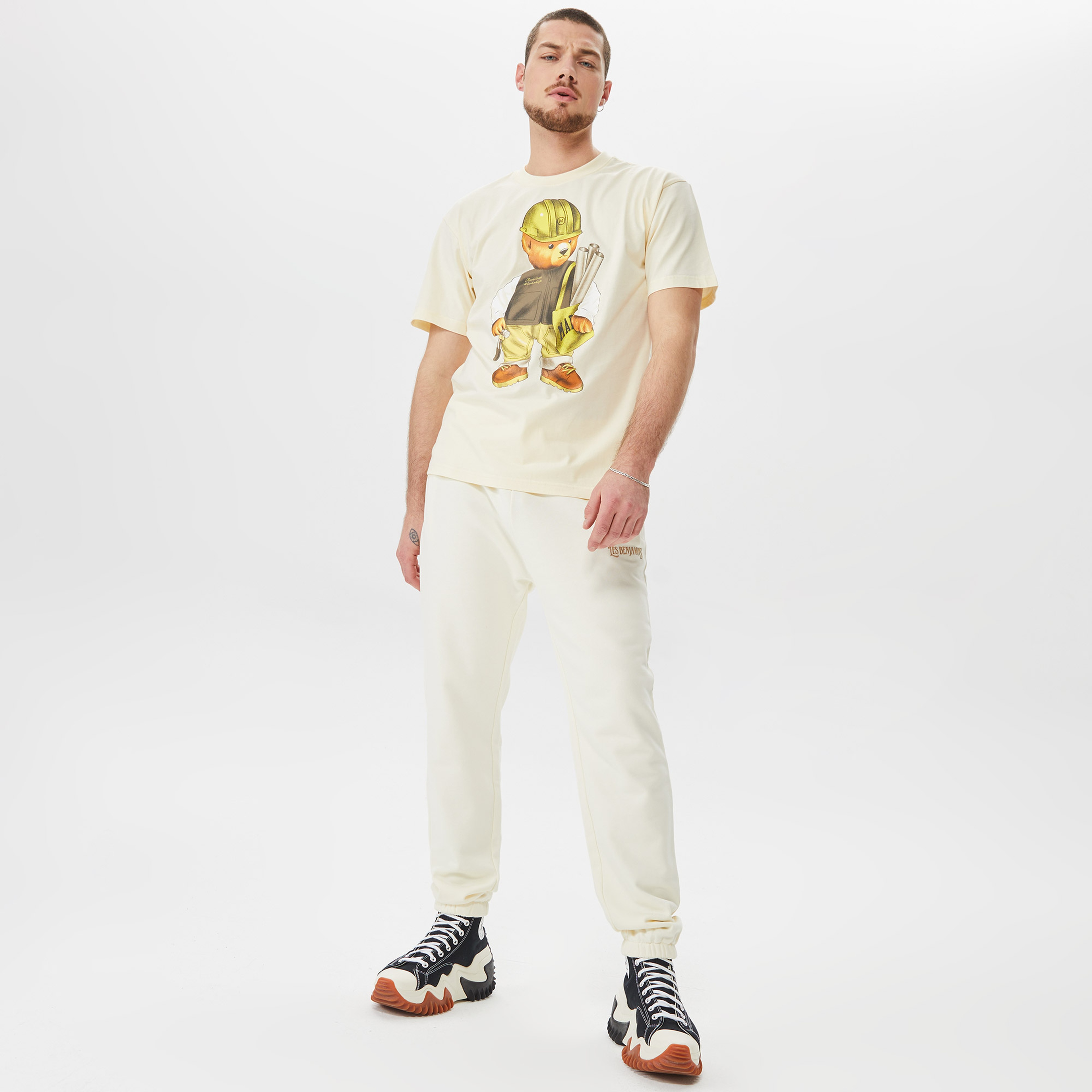 Market Workshop Bear Erkek Bej T-Shirt