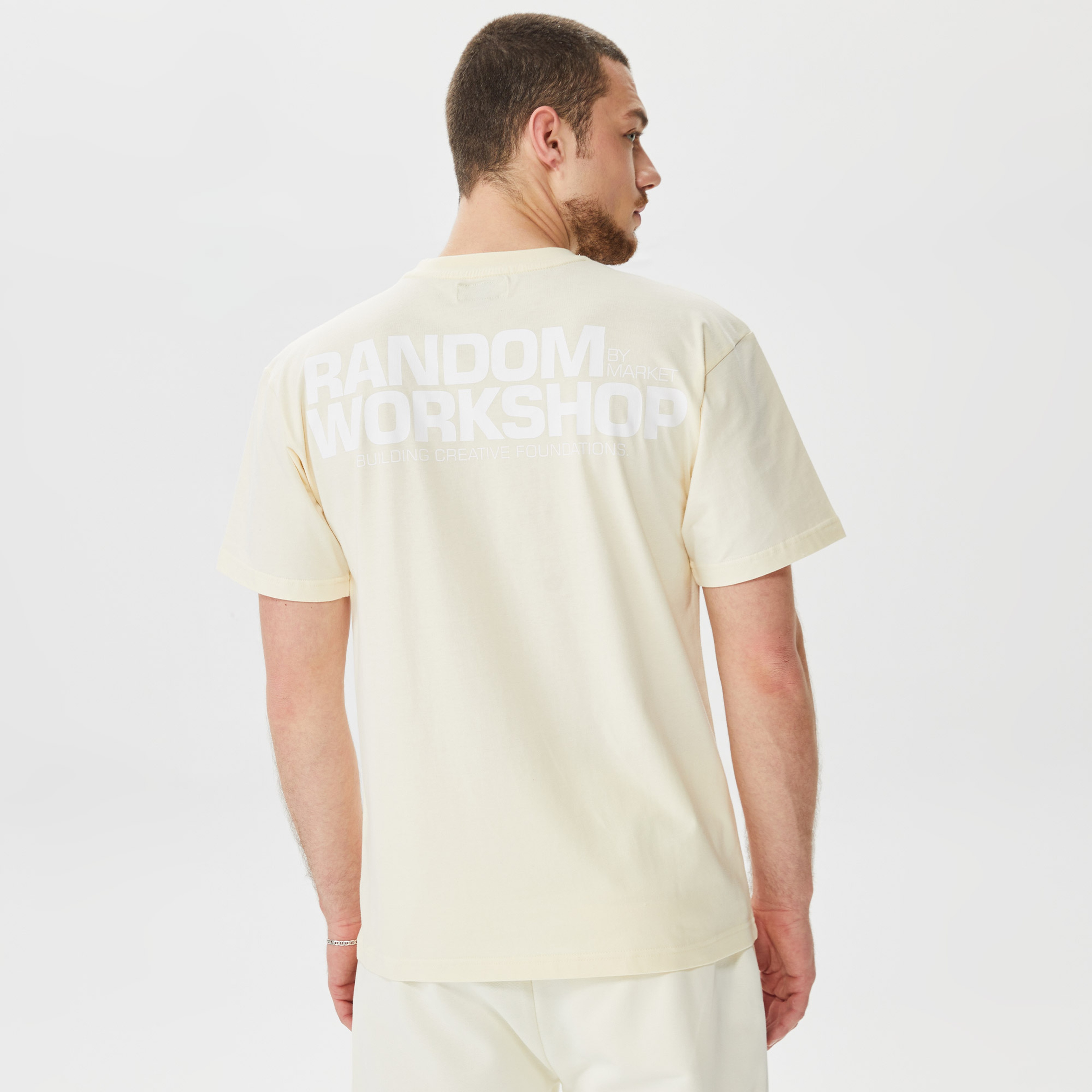 Market Workshop Bear Erkek Bej T-Shirt