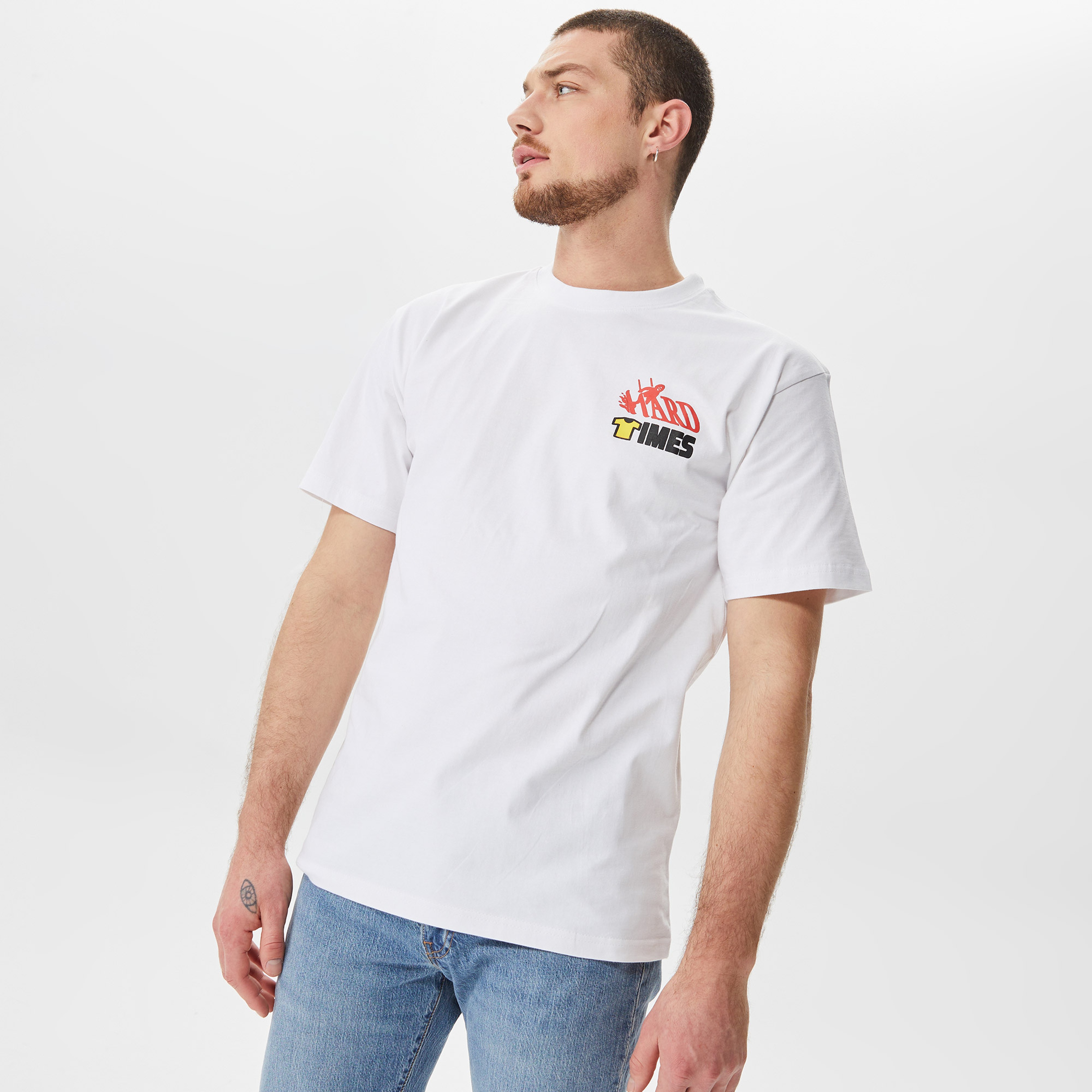 Market Hard Times Physical Therapy Erkek Beyaz T-Shirt