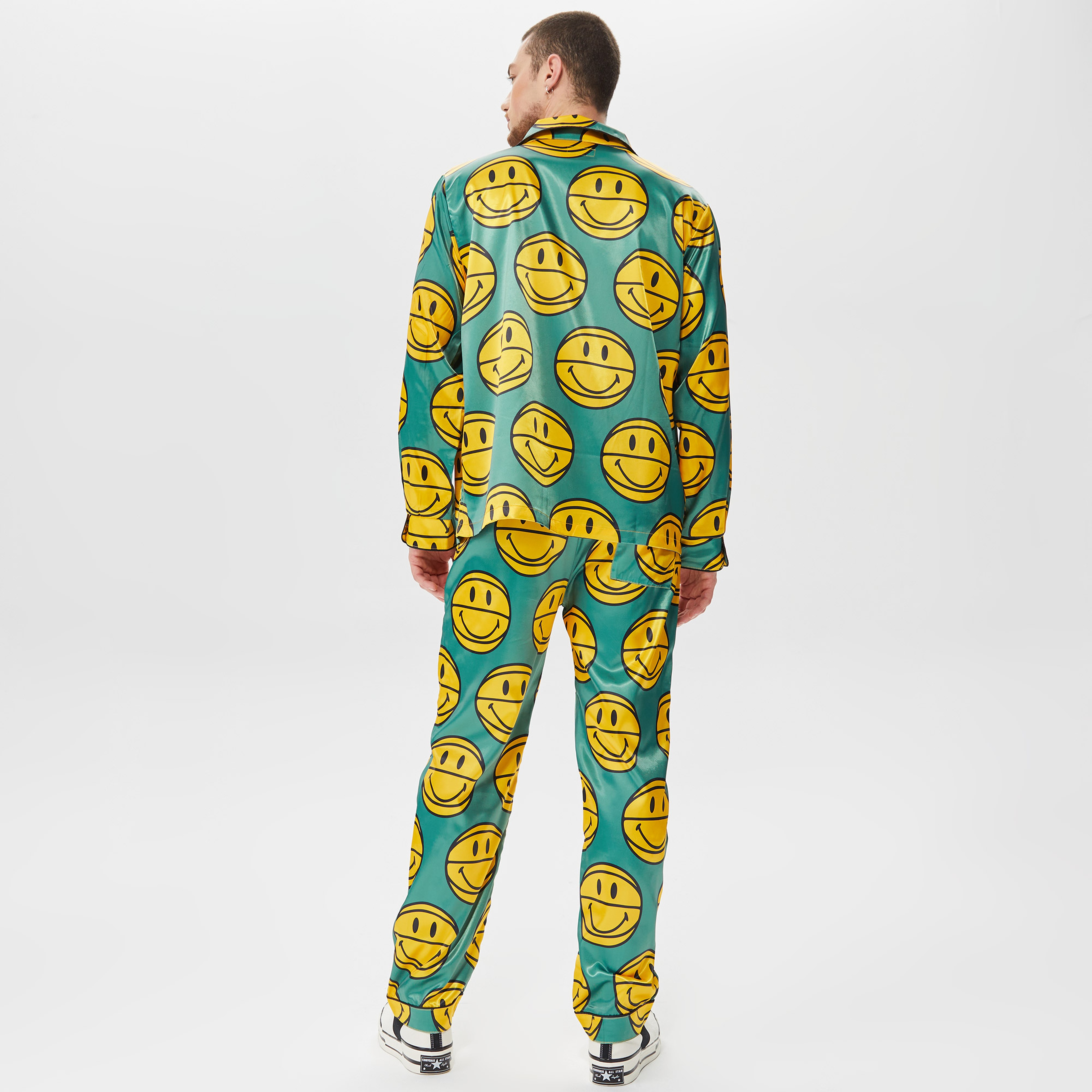 Market Smiley Basketball Pajama Set Erkek Yeşil Eşofman Altı