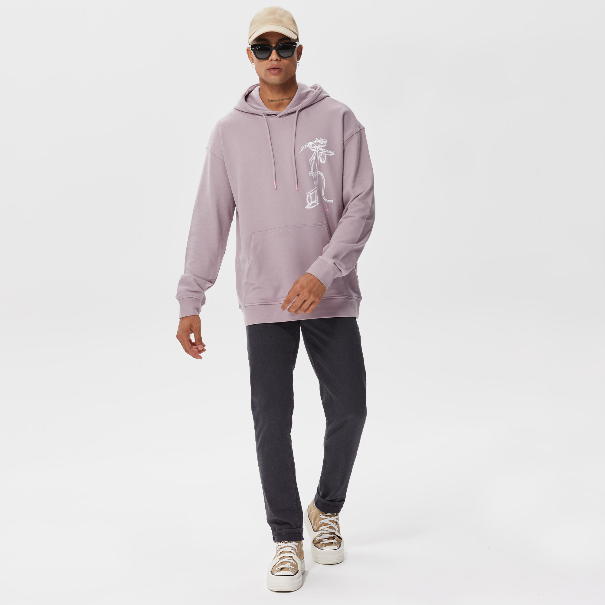 ONLY&SONS Onspink her Relaxed Erkek Mor Sweatshırt