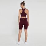 Jerf Gela Şekillendirici Sport Kadın Bordo Biker Tayt