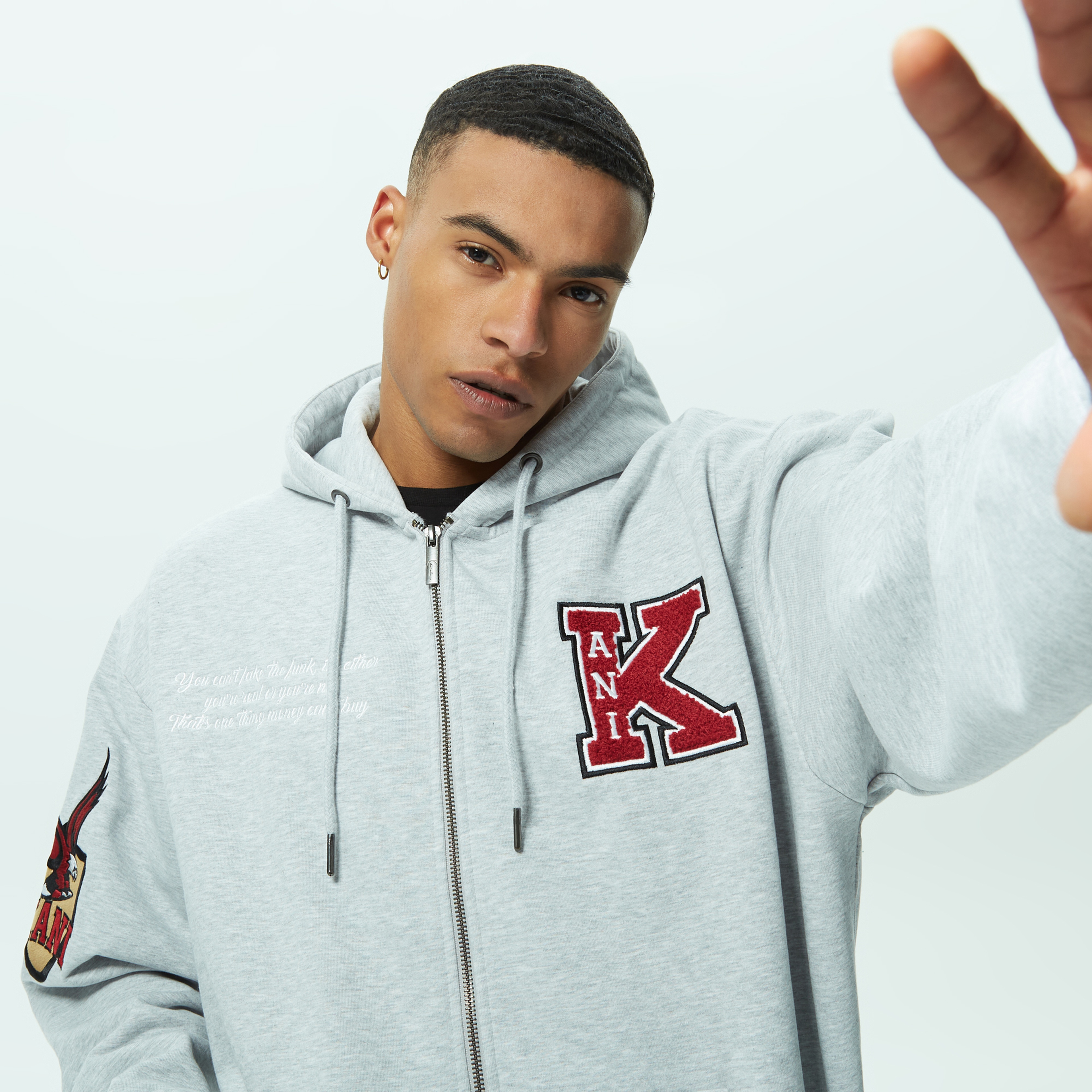 Karl Kani Kk Retro Patch Os Full Zip Erkek Yeşil Eşofman Üstü