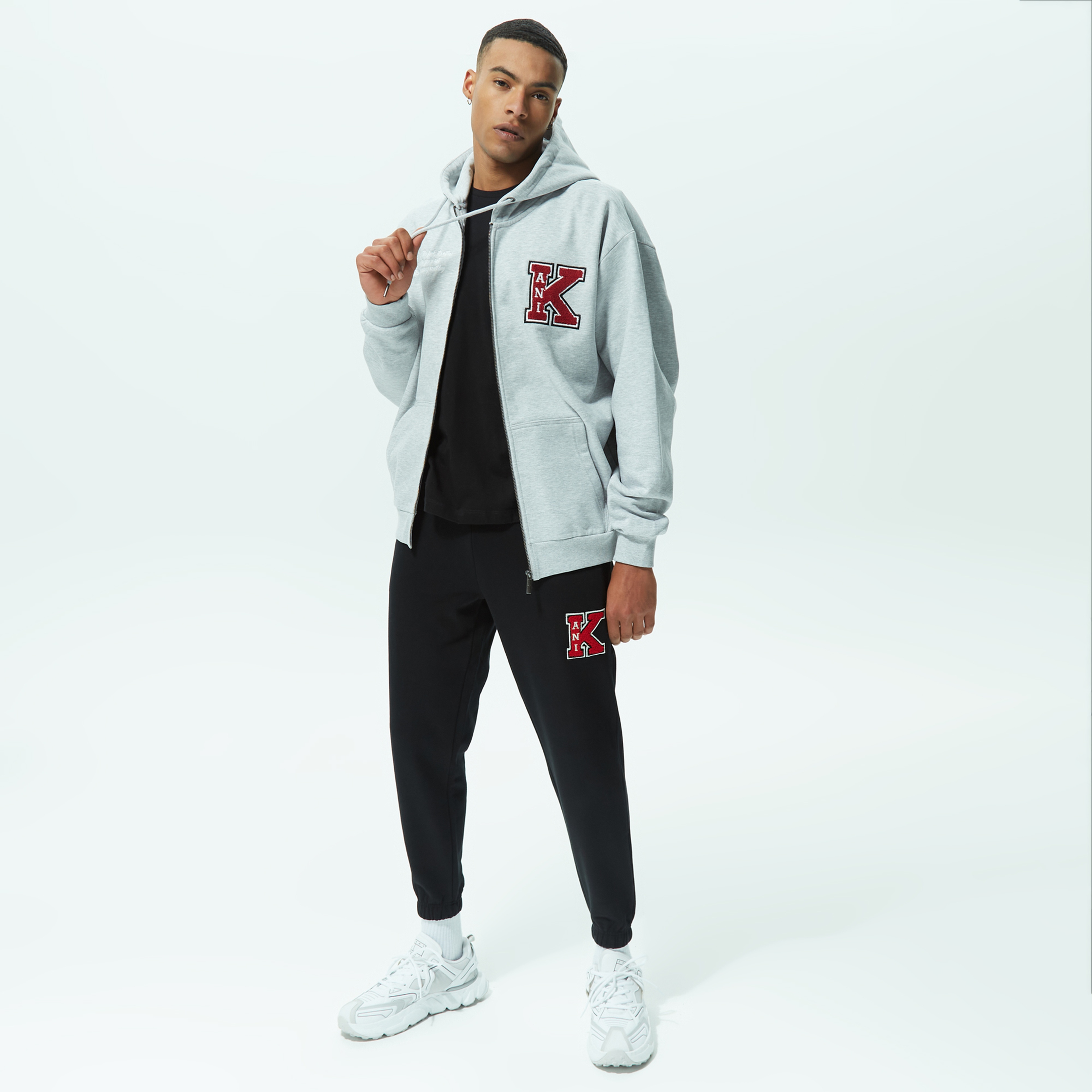 Karl Kani Kk Retro Patch Os Full Zip Erkek Yeşil Eşofman Üstü