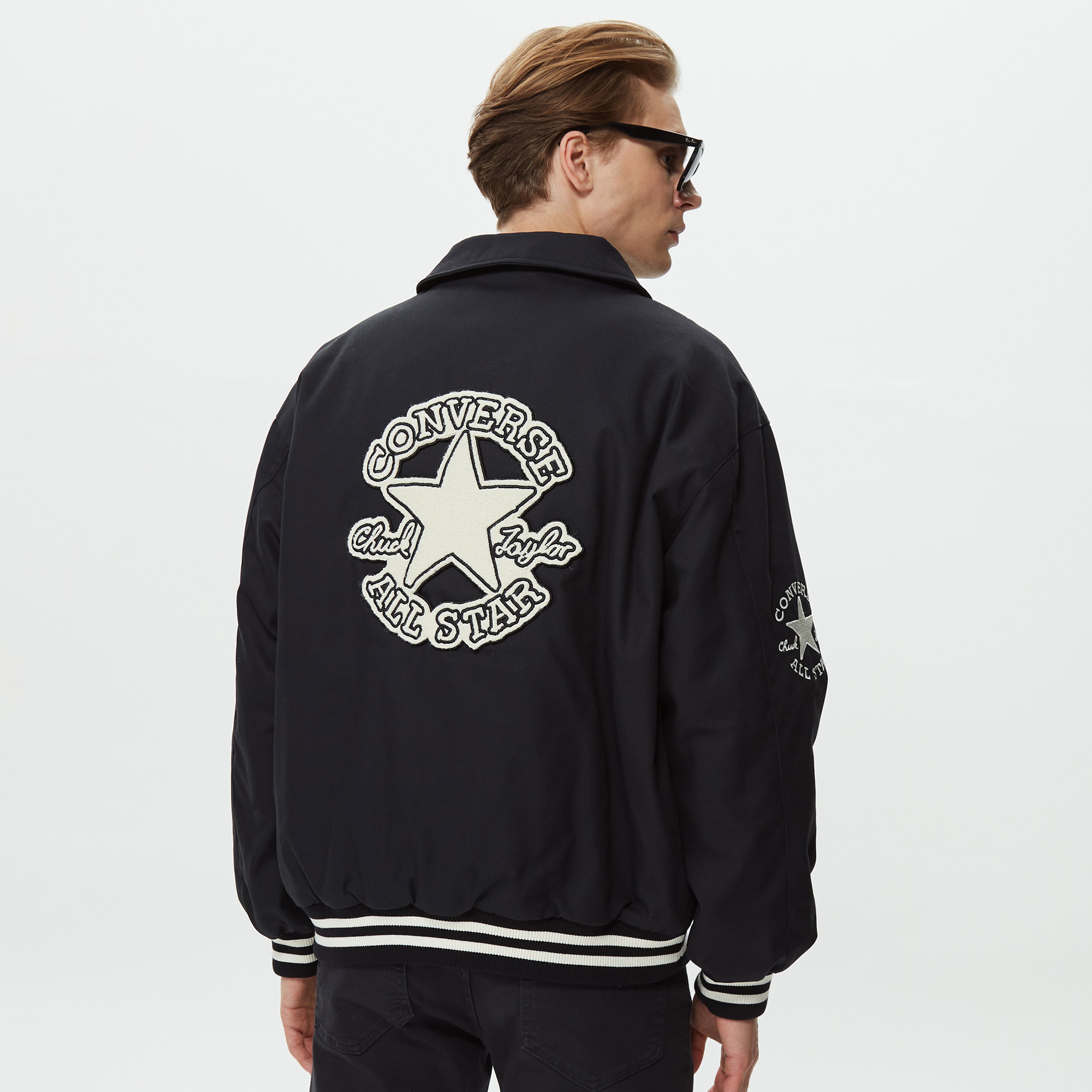 Converse Varsity Padded Bomber Erkek Siyah Ceket