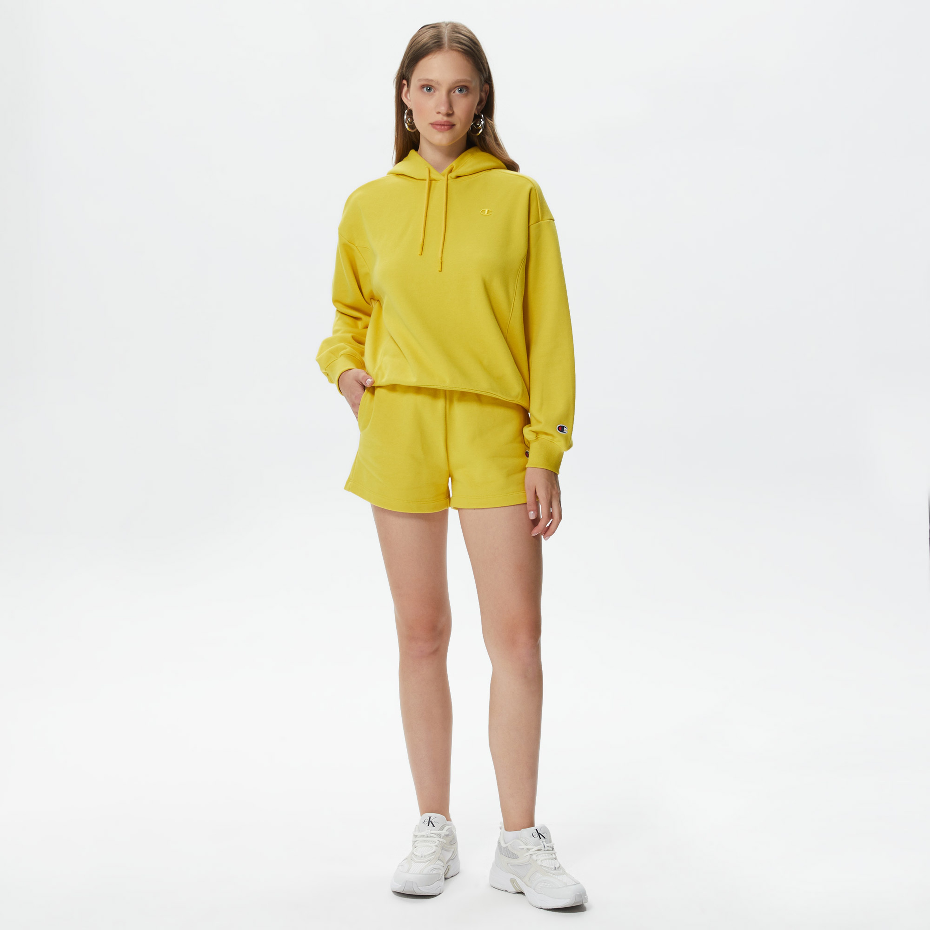 Champion Classic Kadın Sarı Hoodie