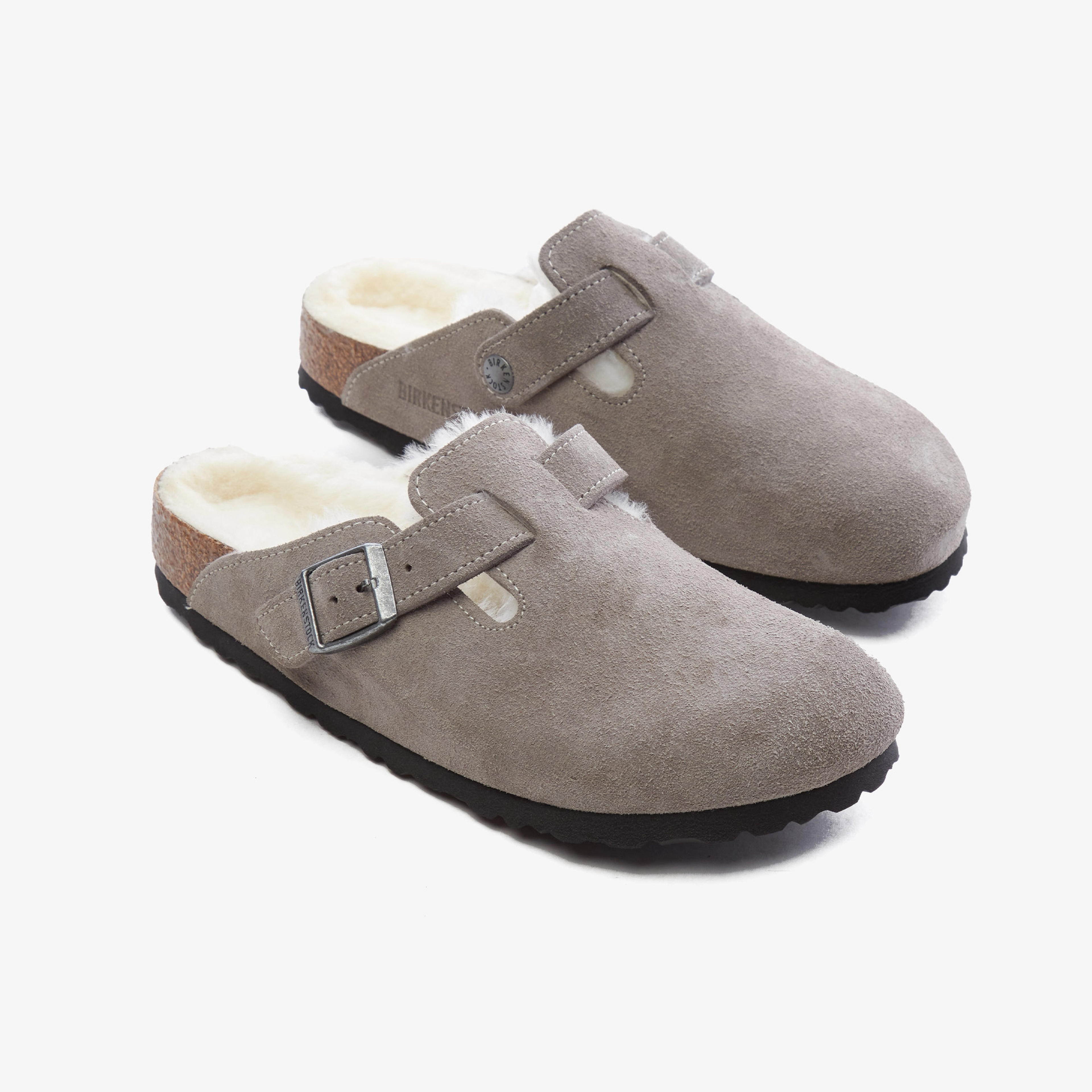 Birkenstock Shearling Unisex Gri Terlik