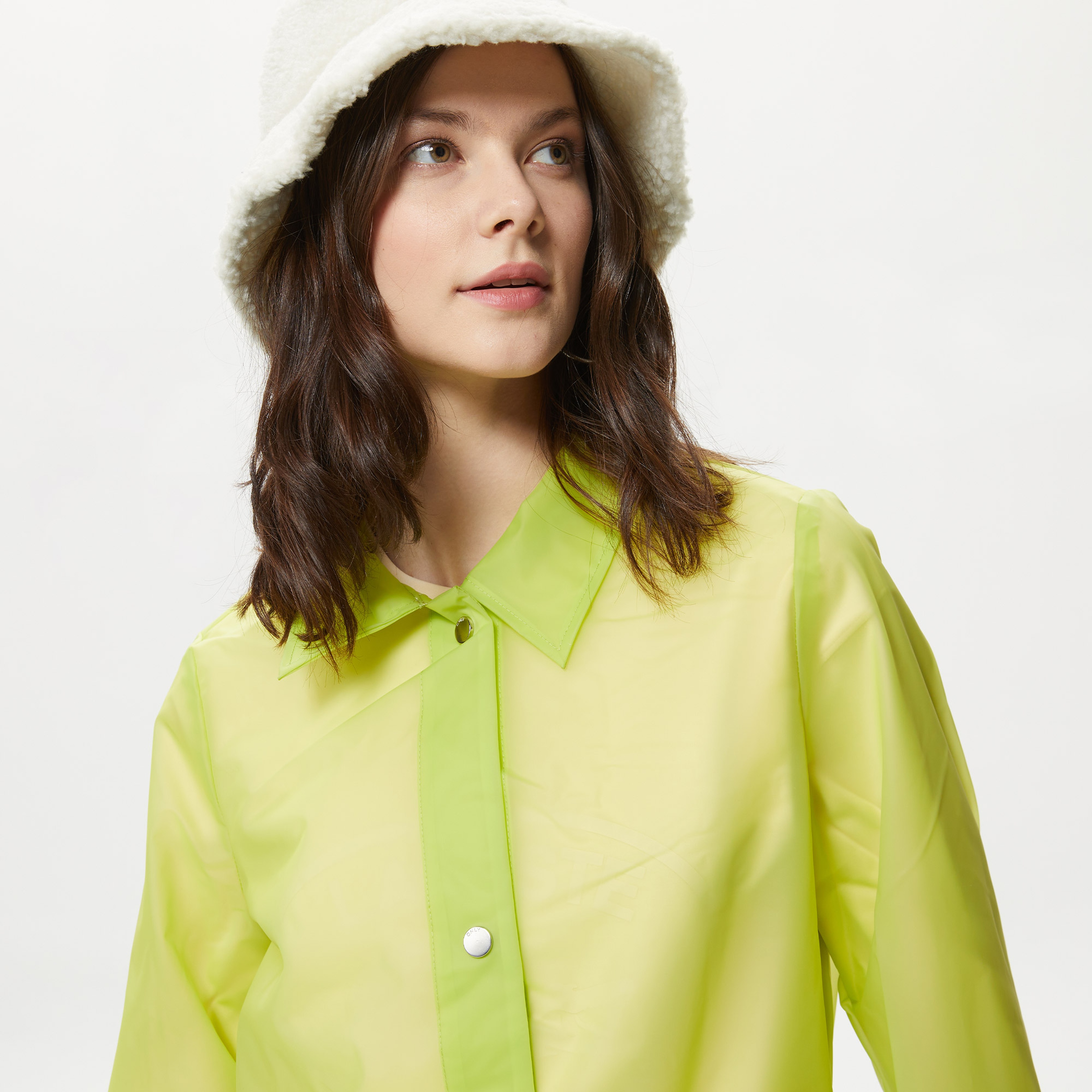 Only Onlacacie Rain Coat Kadın Yeşil Mont