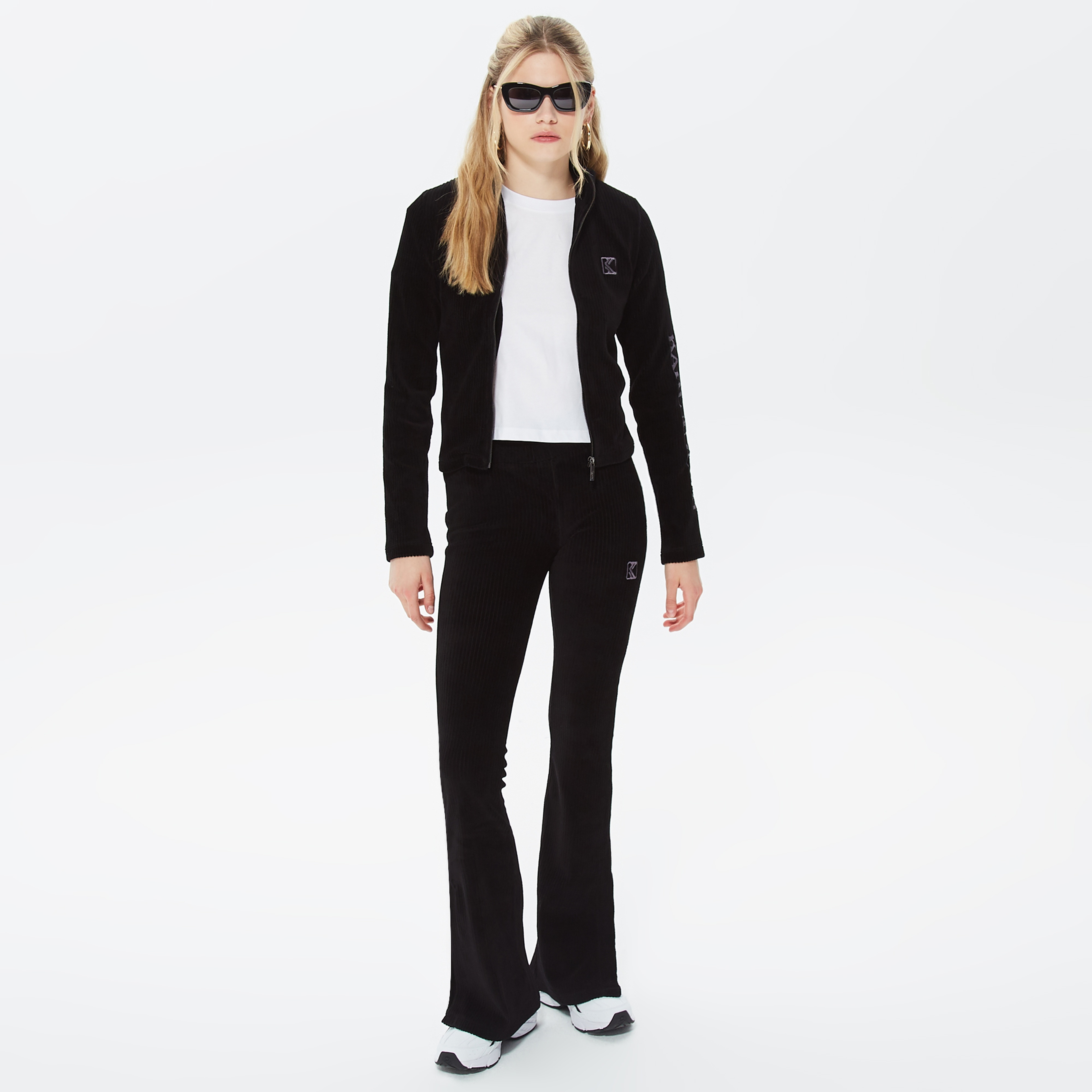 Karl Kani Signature Velvet Logo Wide Leg Erkek Siyah Ceket