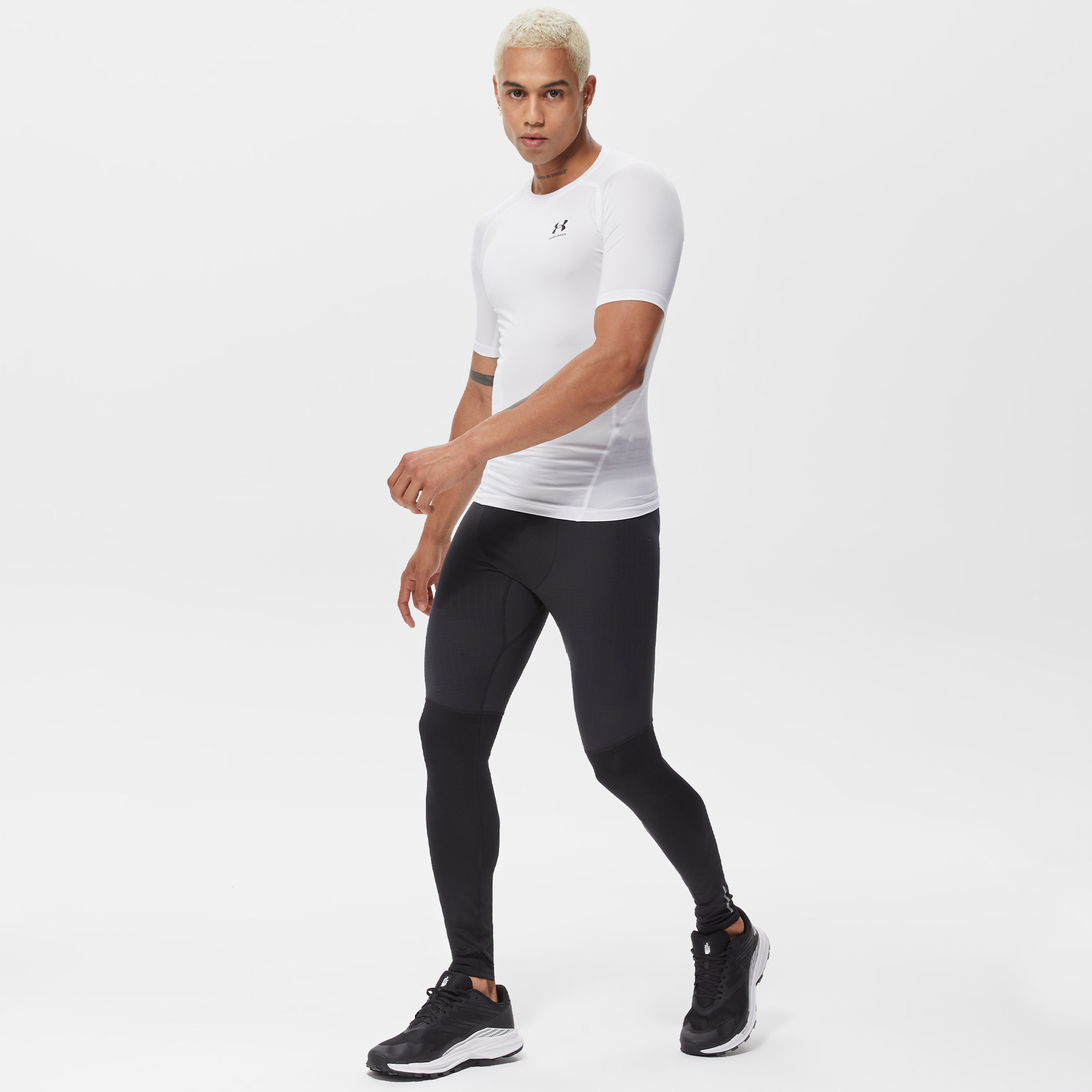 Under Armour Hg Armour Comp Erkek Beyaz T-Shirt