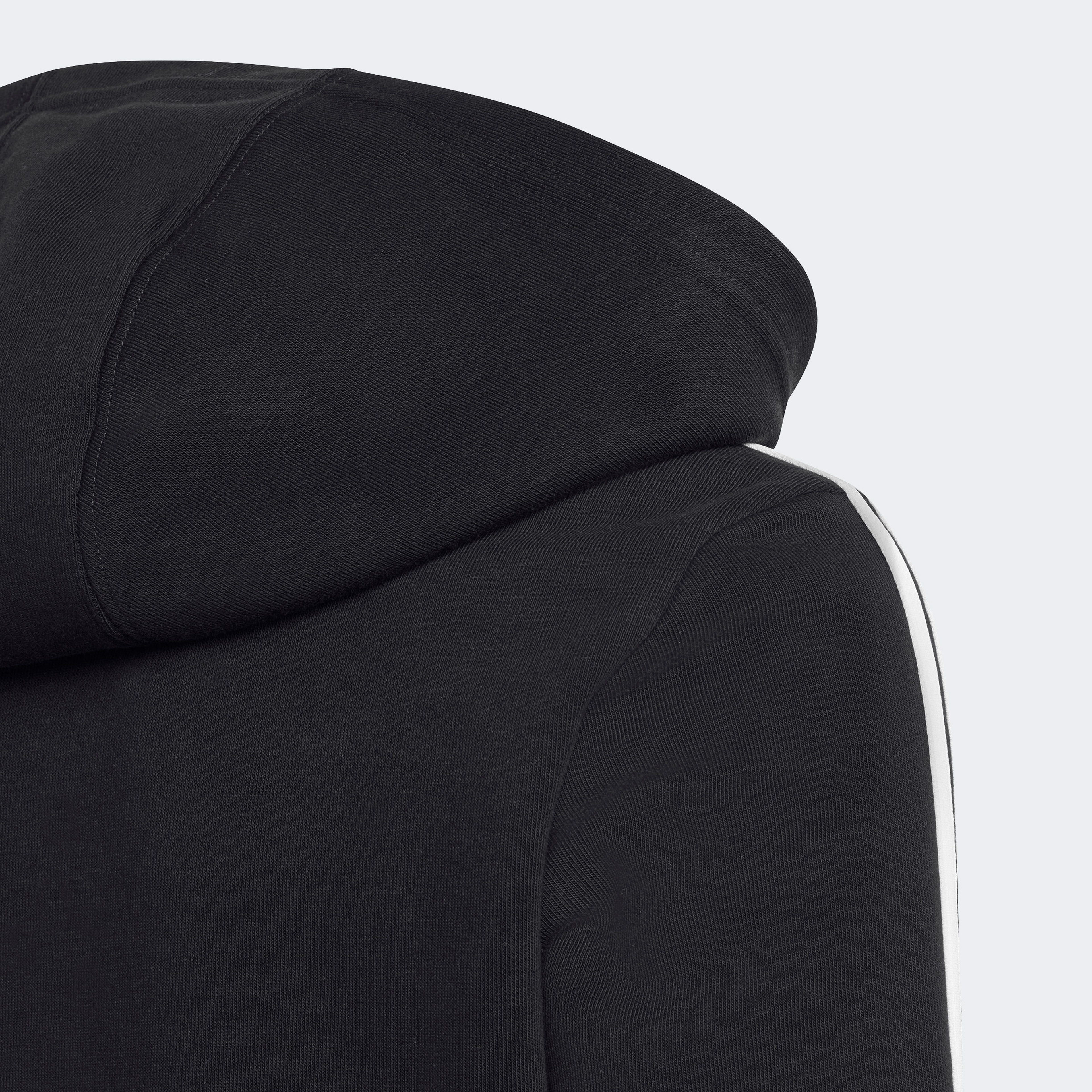 adidas Essentials 3-Stripes Fleece Çocuk Siyah Eşofman Üstü