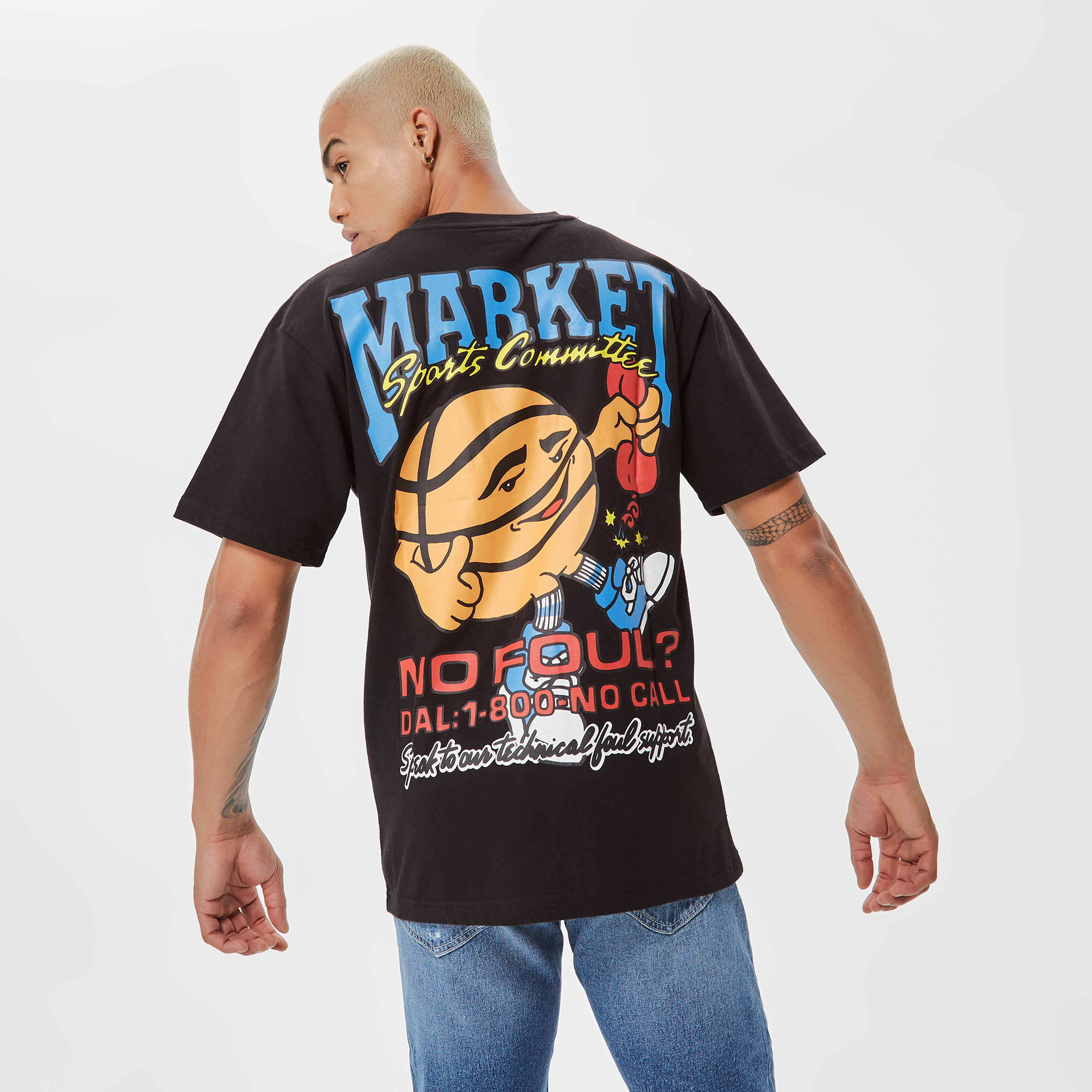 Market Sports Commit Erkek Siyah T-Shirt