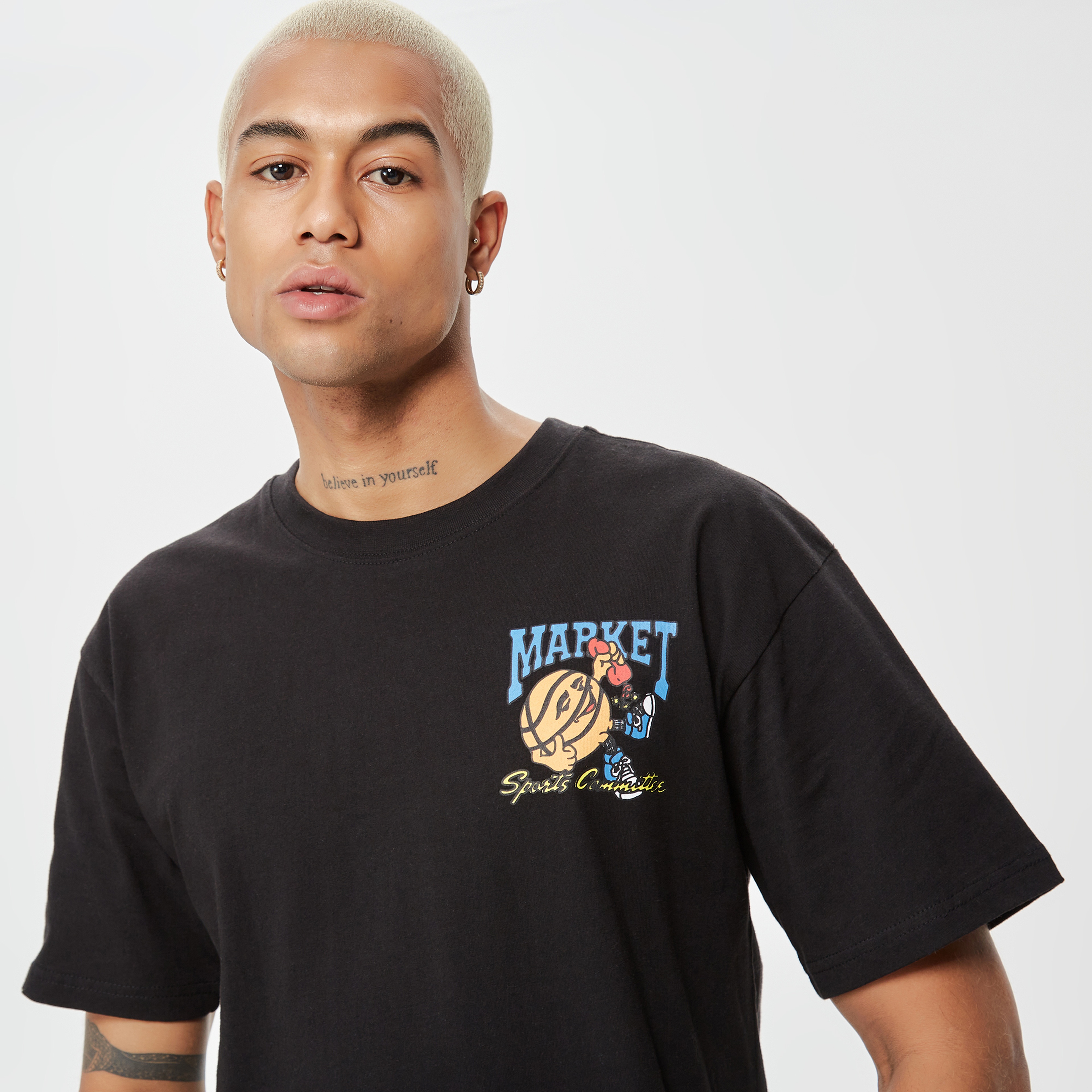 Market Sports Commit Erkek Siyah T-Shirt