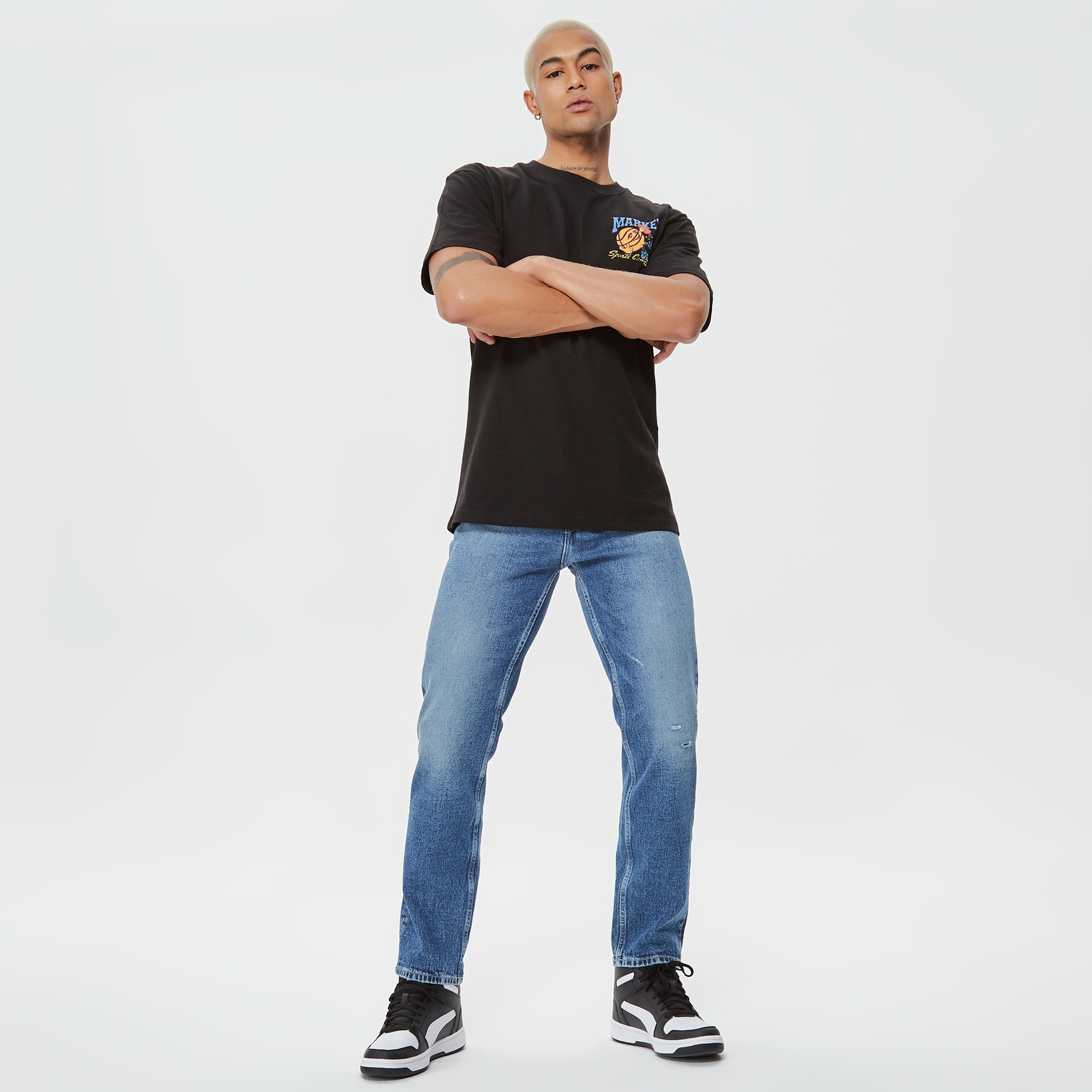 Market Sports Commit Erkek Siyah T-Shirt