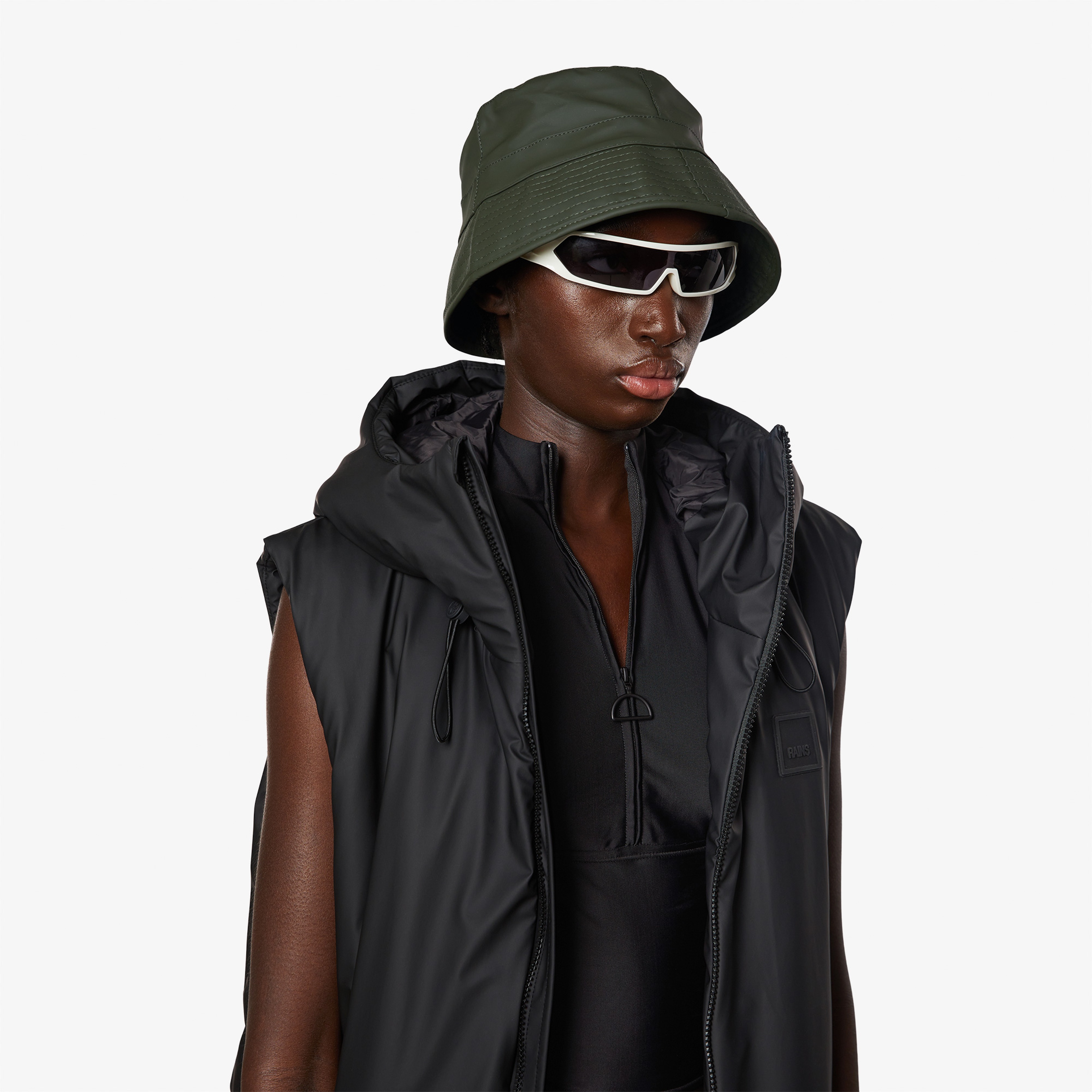 Rains W2 Unisex Koyu Yeşil Şapka