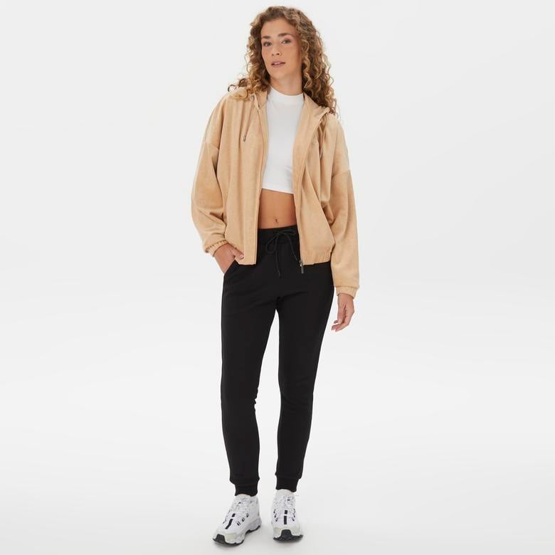 Karl Kani Signature Velvet Logo Wide Leg Erkek Bej Sweatshirt