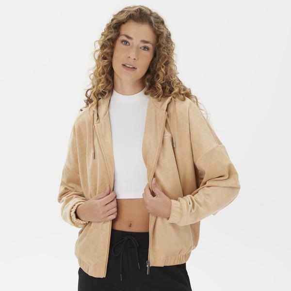 Karl Kani Signature Velvet Logo Wide Leg Erkek Bej Sweatshirt