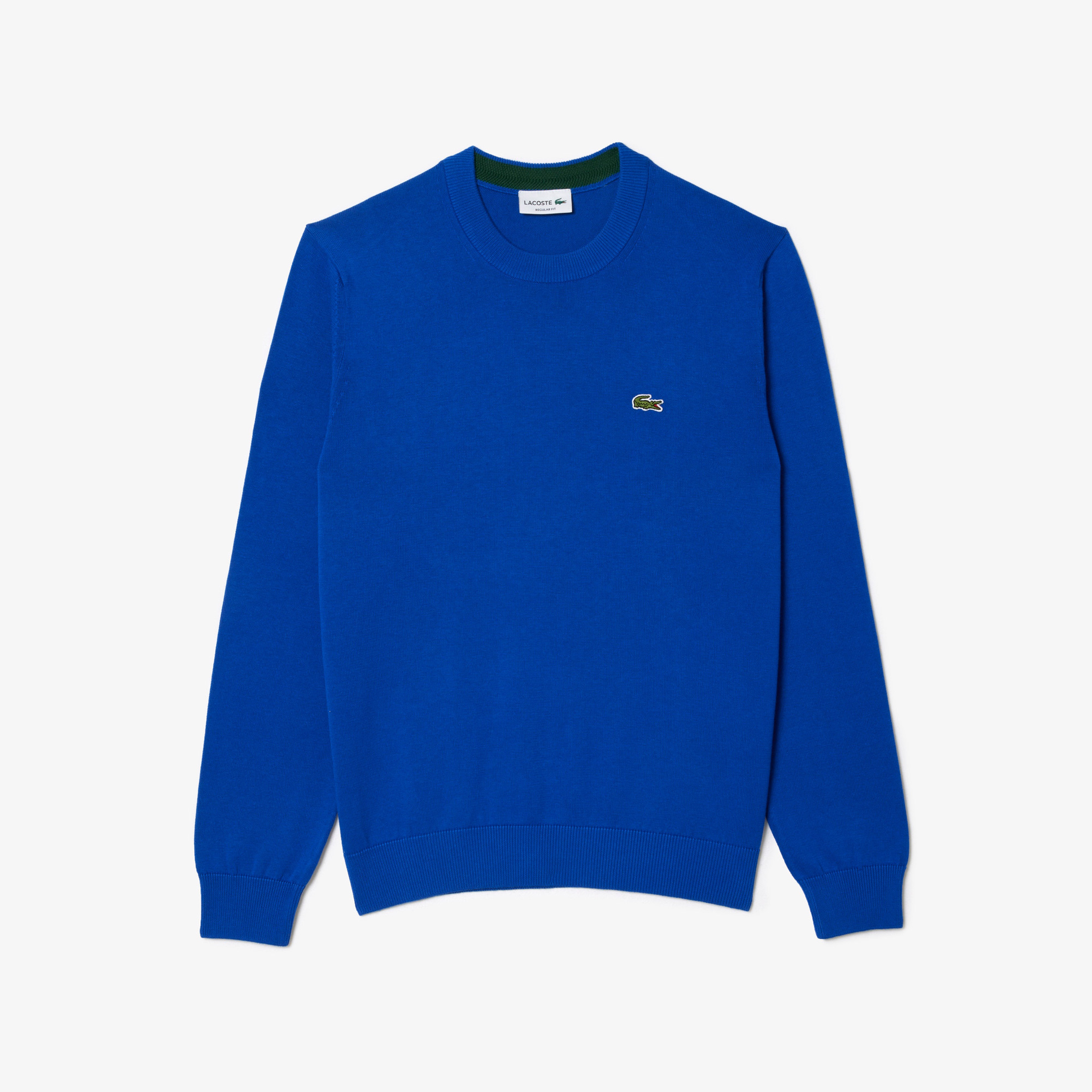 Lacoste Erkek Regular Fit Bisiklet Yaka Organik Pamuk Mavi Kazak