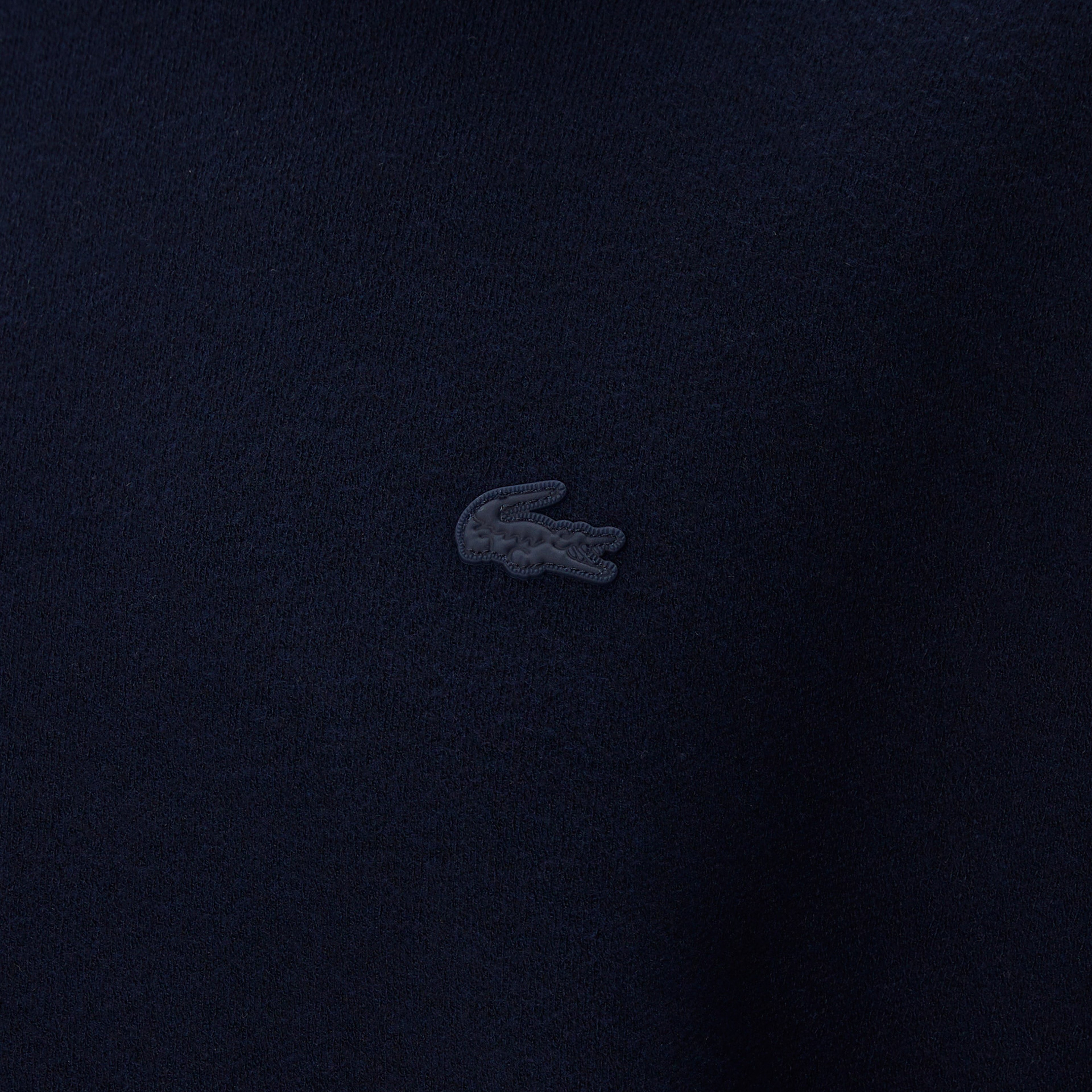 Kadın Loose Fit Uzun Kollu Bisiklet Yaka Lacivert Elbise