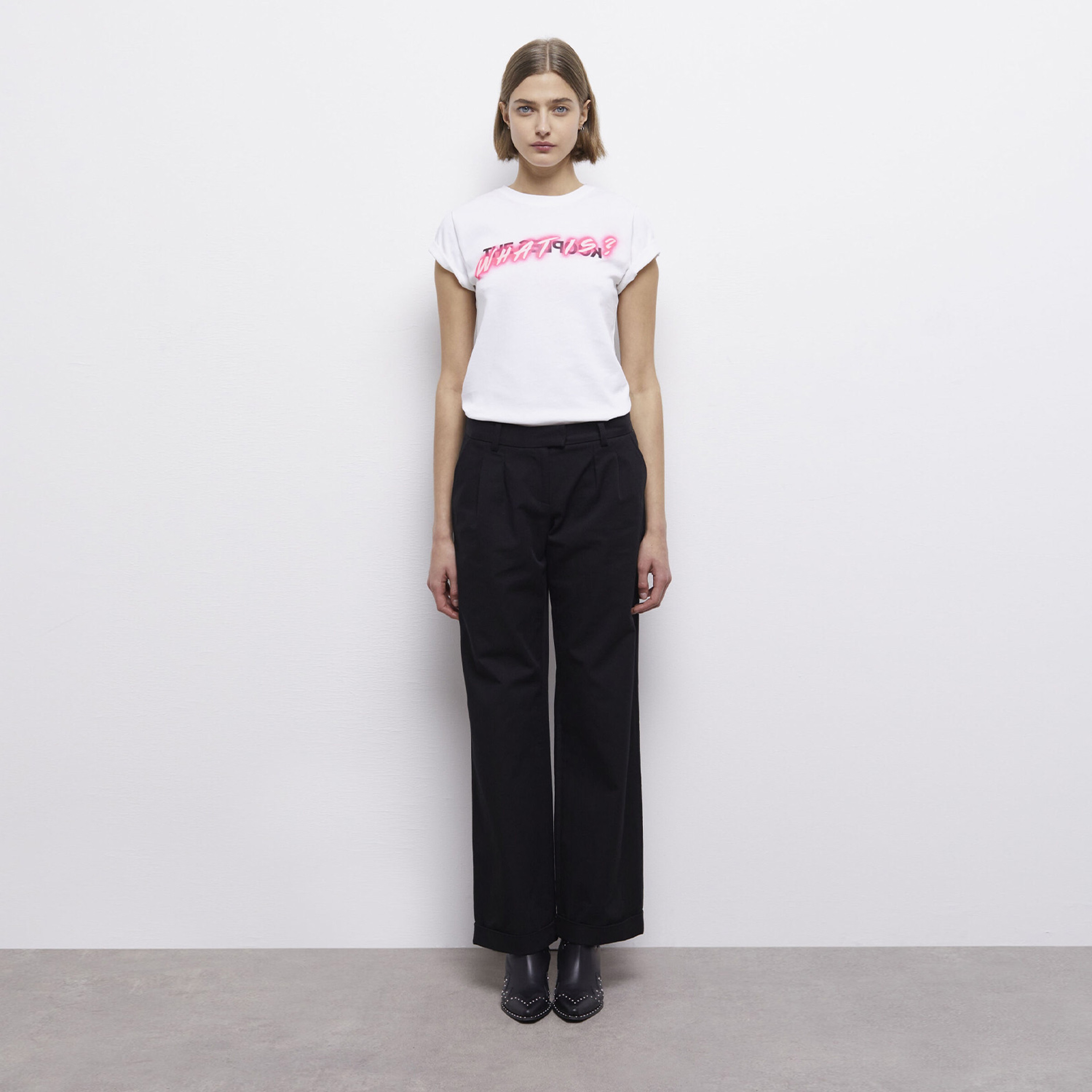 KADIN SİYAH WIDE LEG PANTOLON