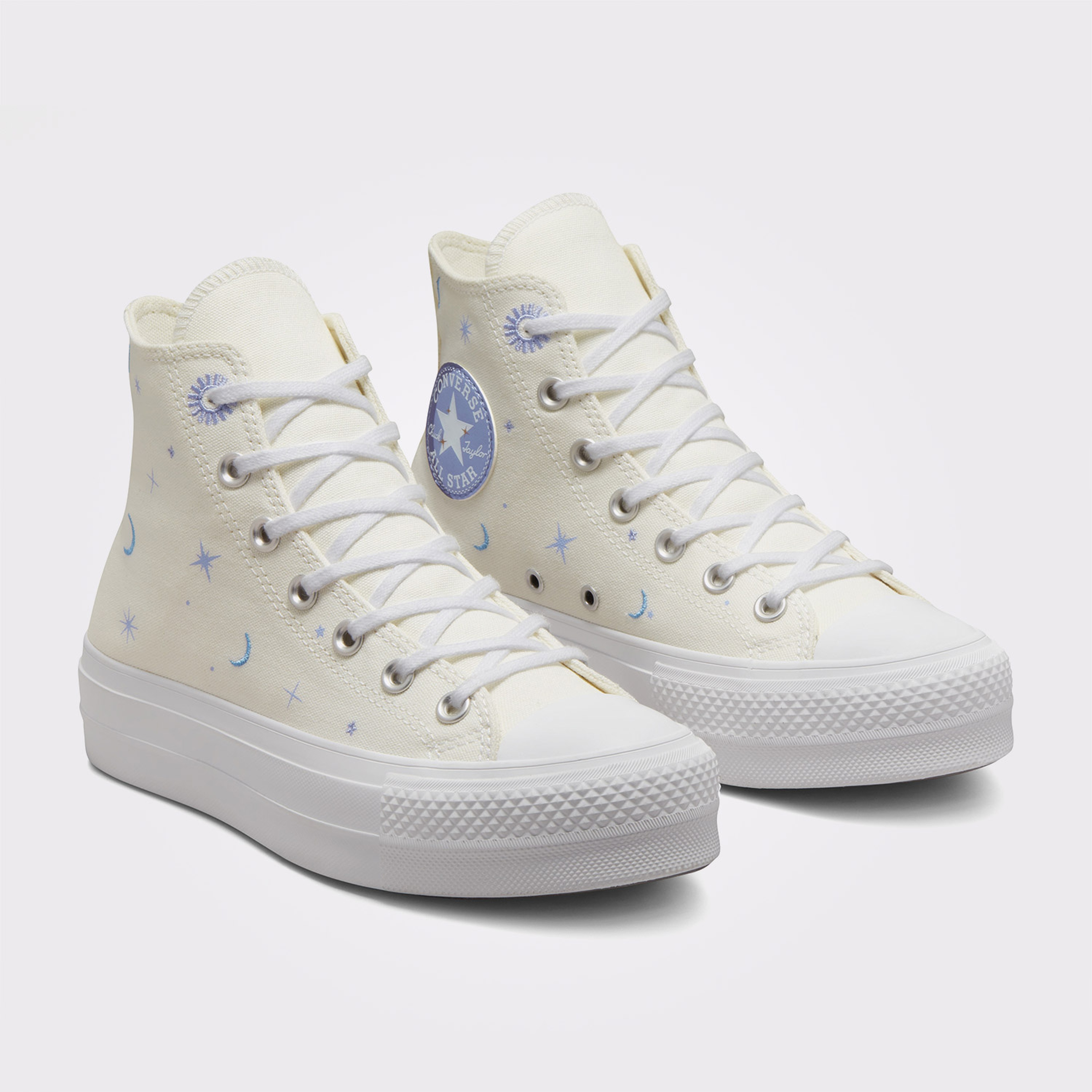 Converse Chuck Taylor All Star Lift Kadın Krem/Mor Sneaker