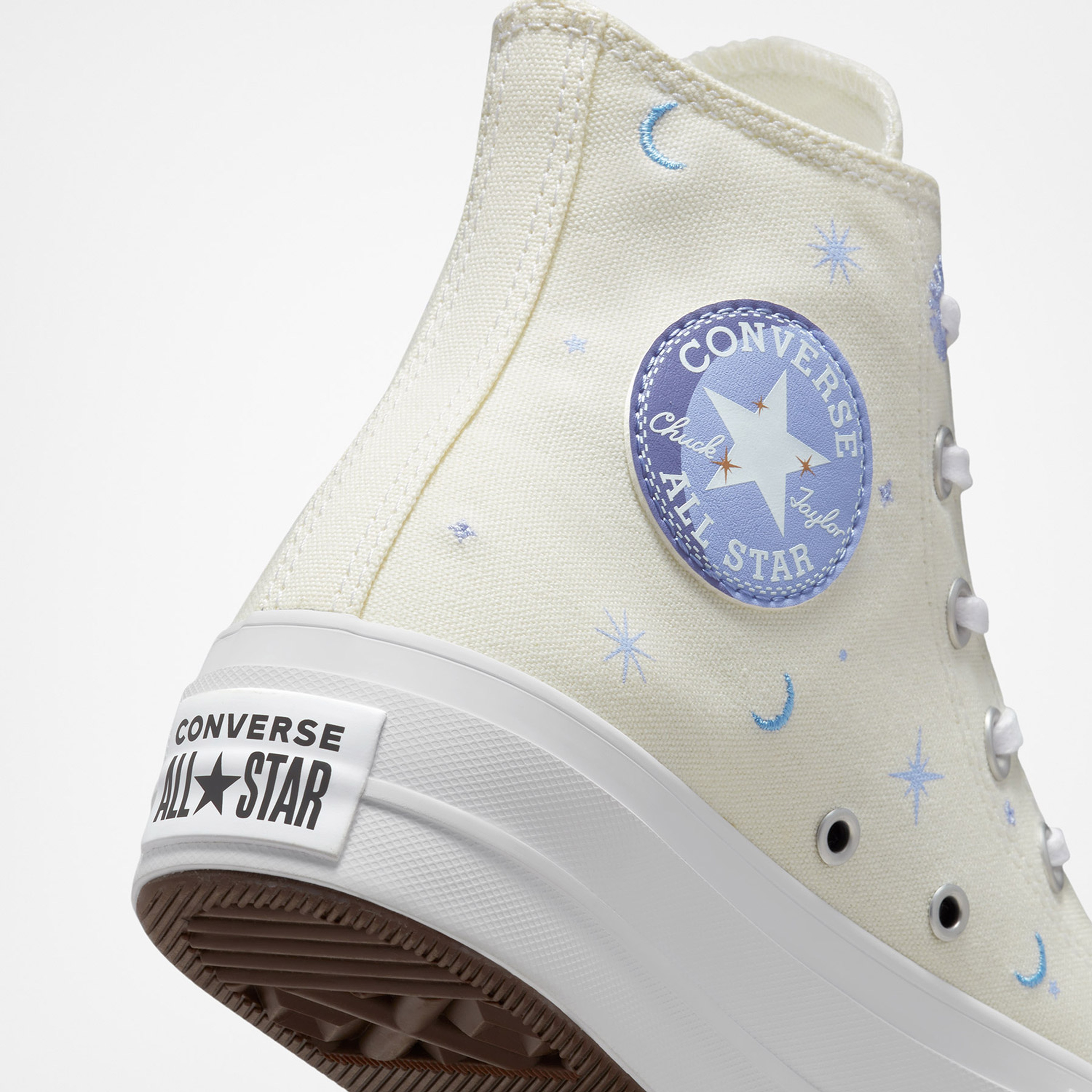 Converse Chuck Taylor All Star Lift Kadın Krem/Mor Sneaker