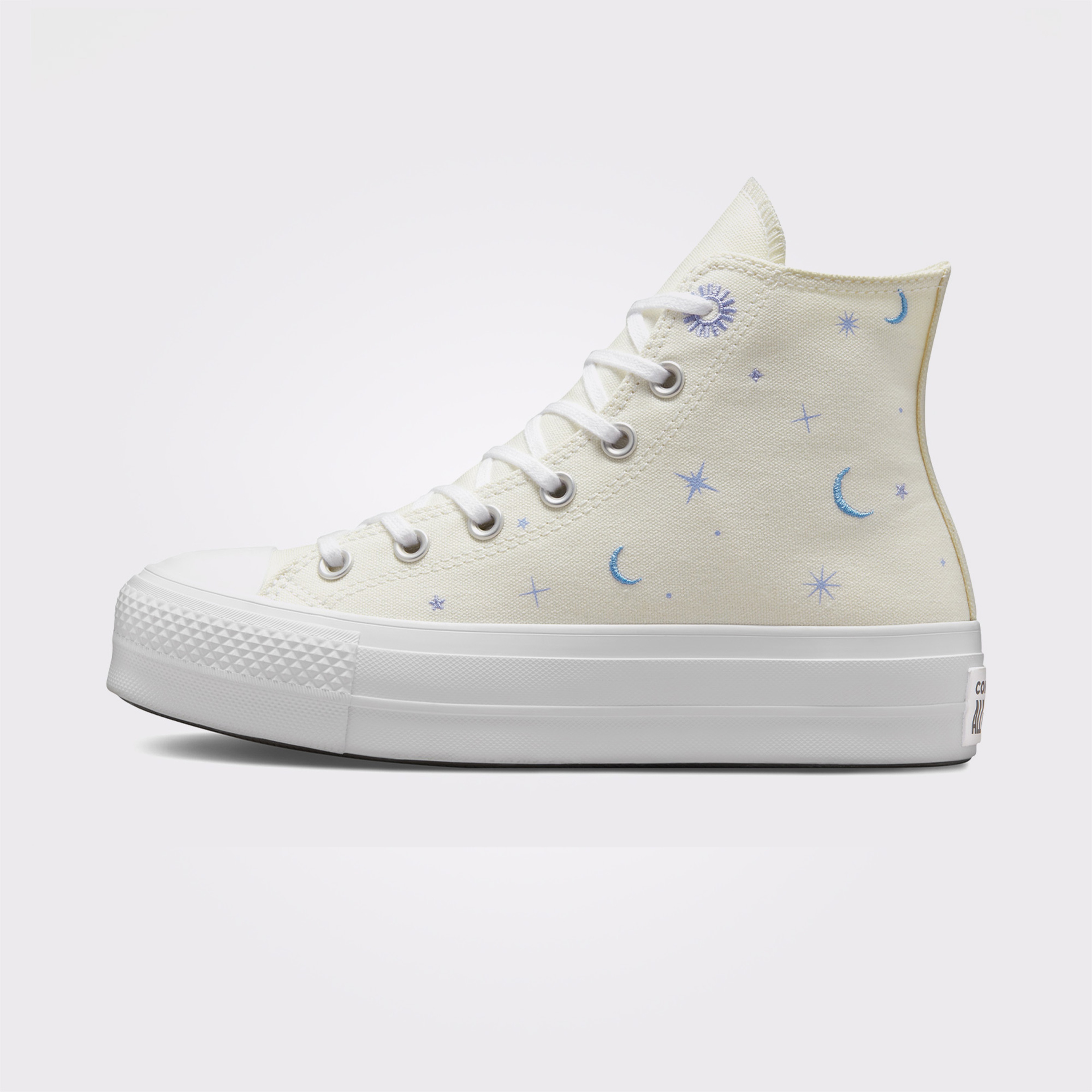 Converse Chuck Taylor All Star Lift Kadın Krem/Mor Sneaker