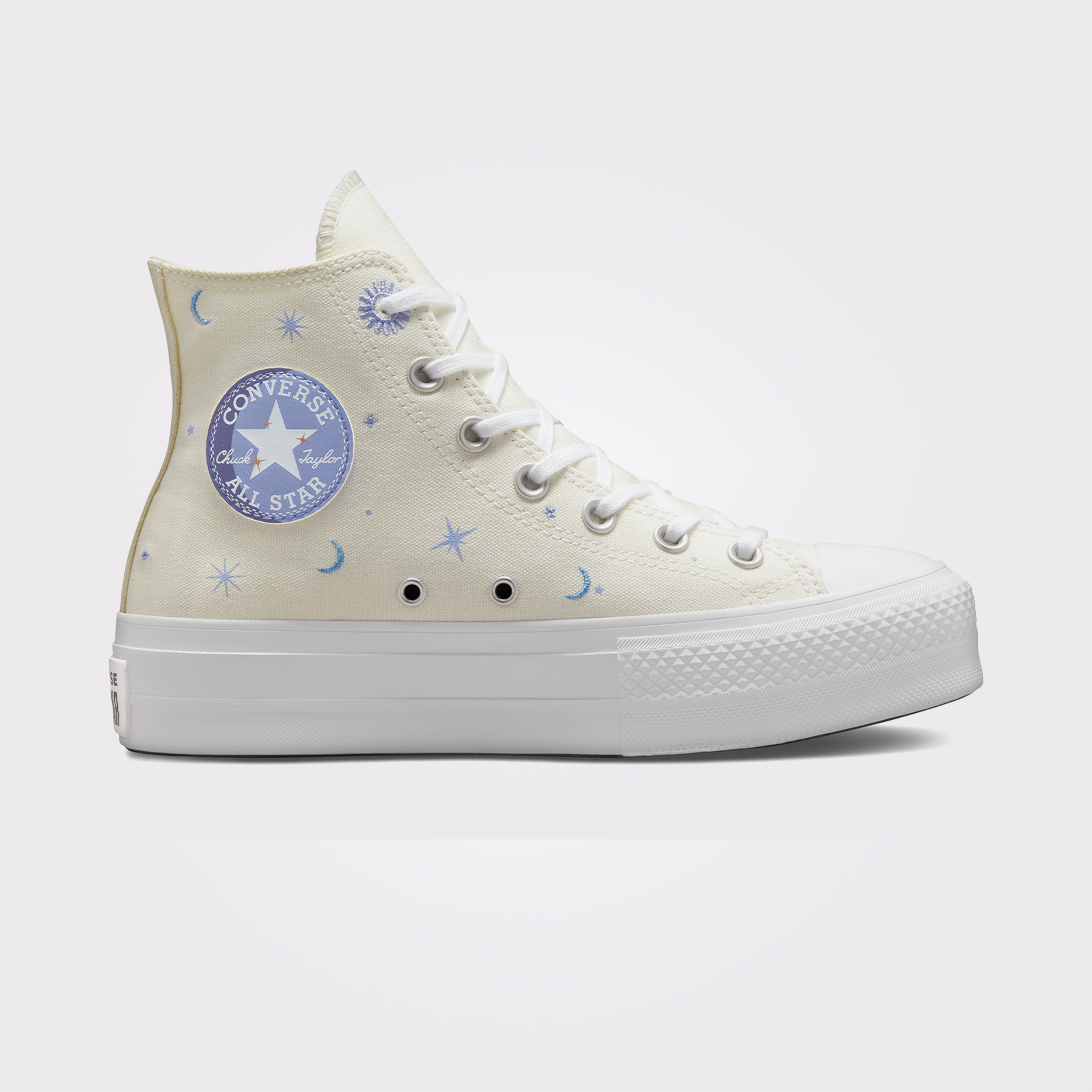 Converse Chuck Taylor All Star Lift Kadın Krem/Mor Sneaker