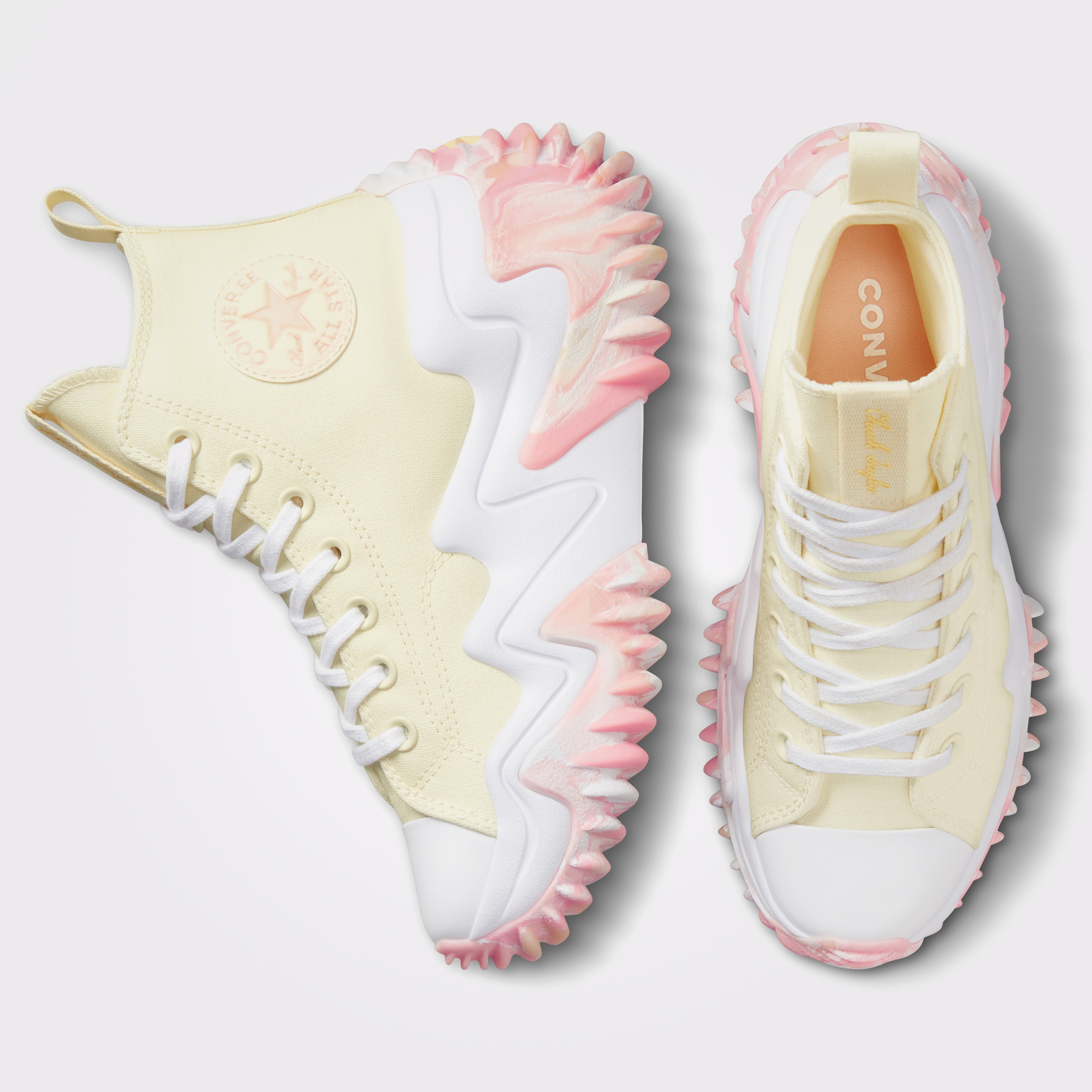 Converse Run Star Motion Cx Platform Marbled Kadın Sarı Sneaker