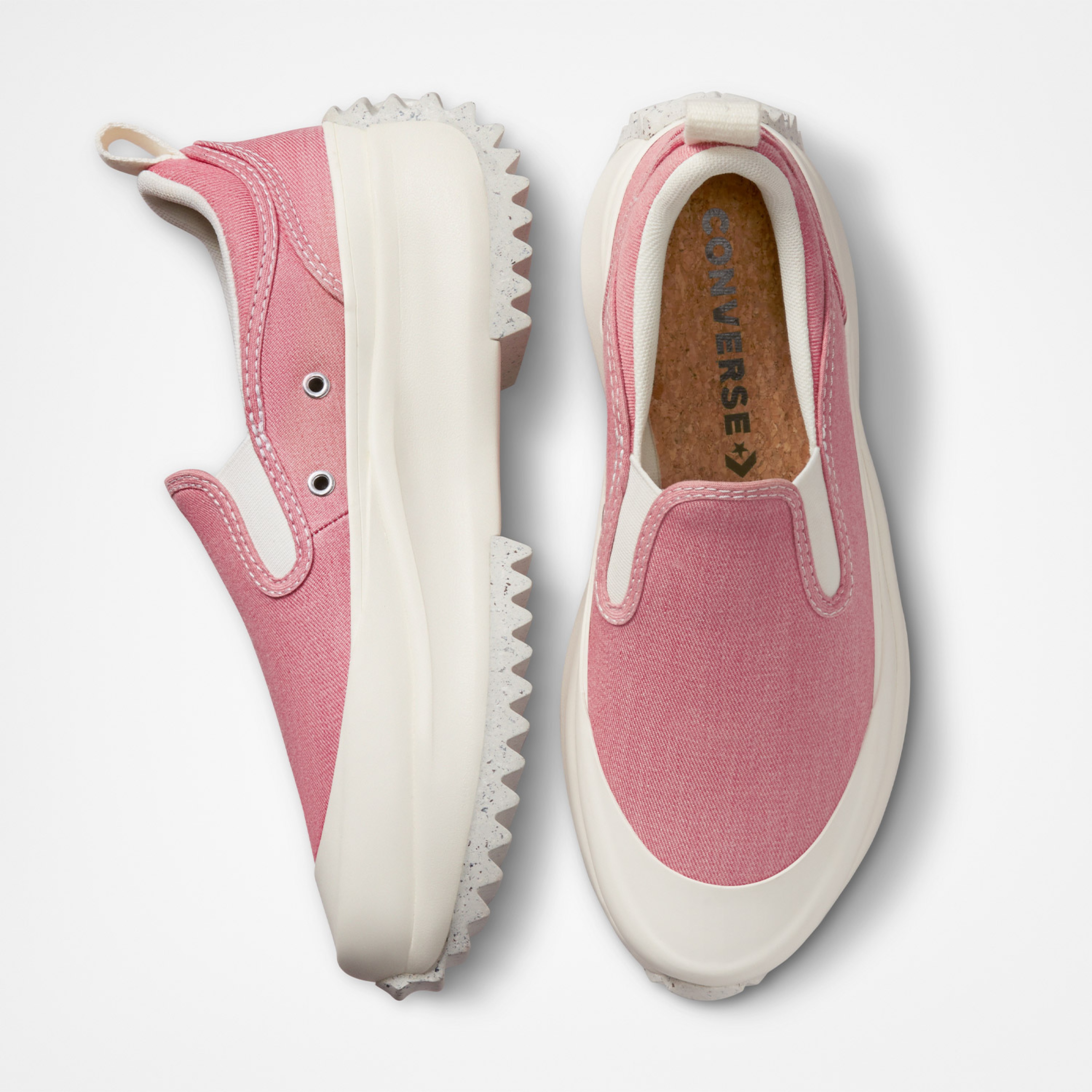 Converse Run Star Hike Slip Platform Renew Natural Dye Kadın Kırmızı Sneaker