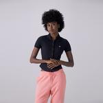 Converse Slim Fit Kadın Siyah Polo