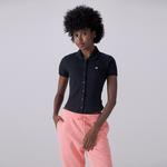 Converse Slim Fit Kadın Siyah Polo