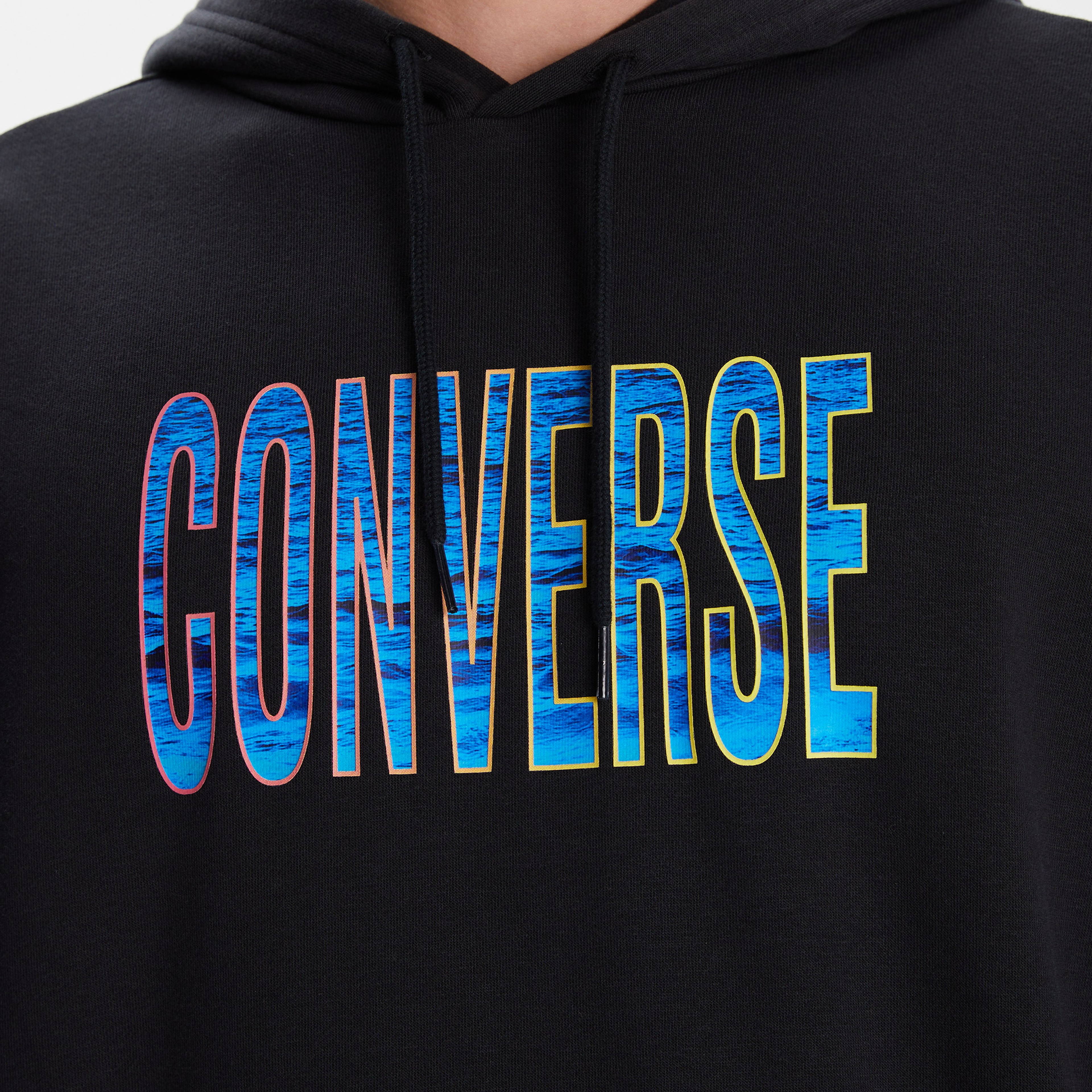 Converse Ocean Fill French Terry Pullover Erkek Siyah Hoodie
