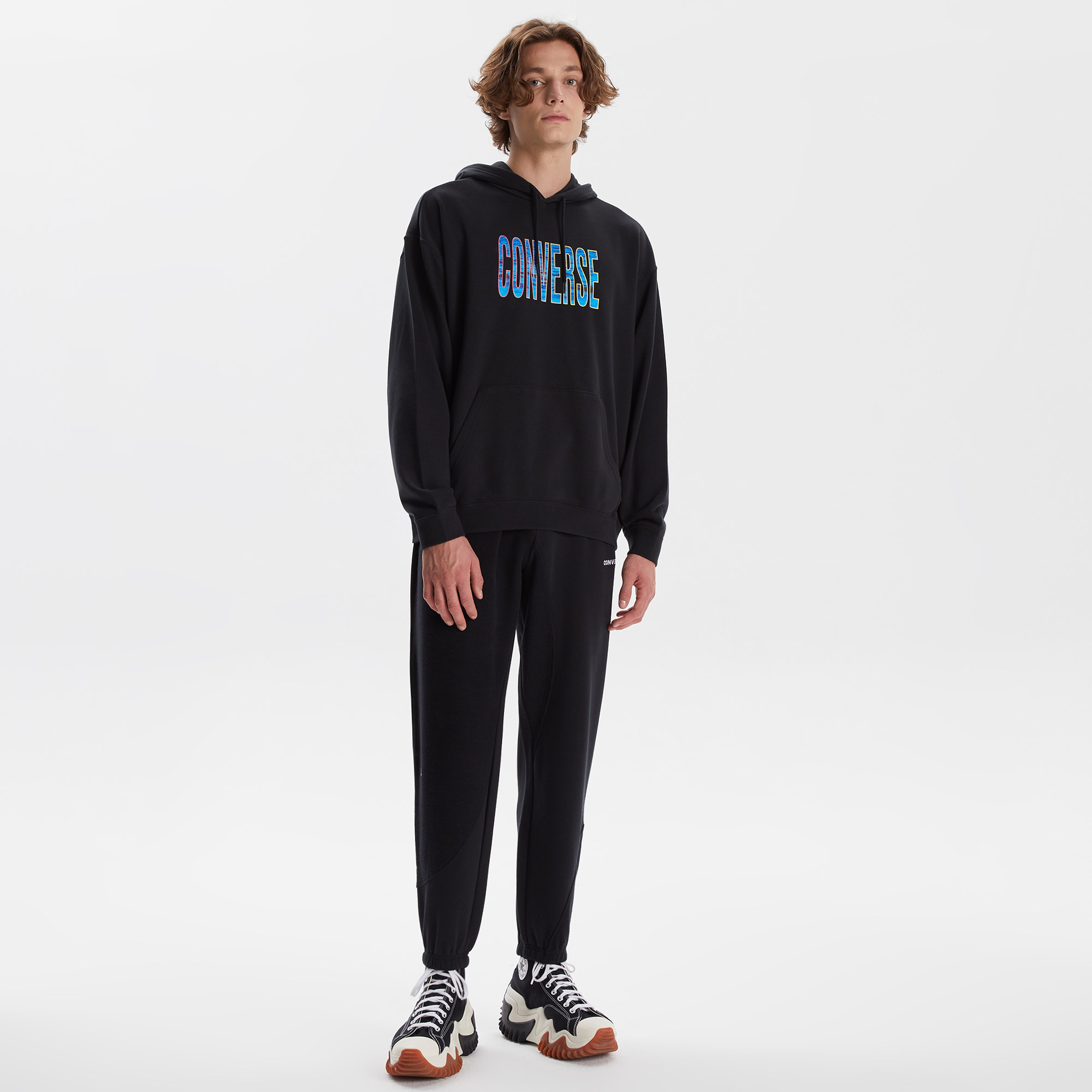 Converse Ocean Fill French Terry Pullover Erkek Siyah Hoodie