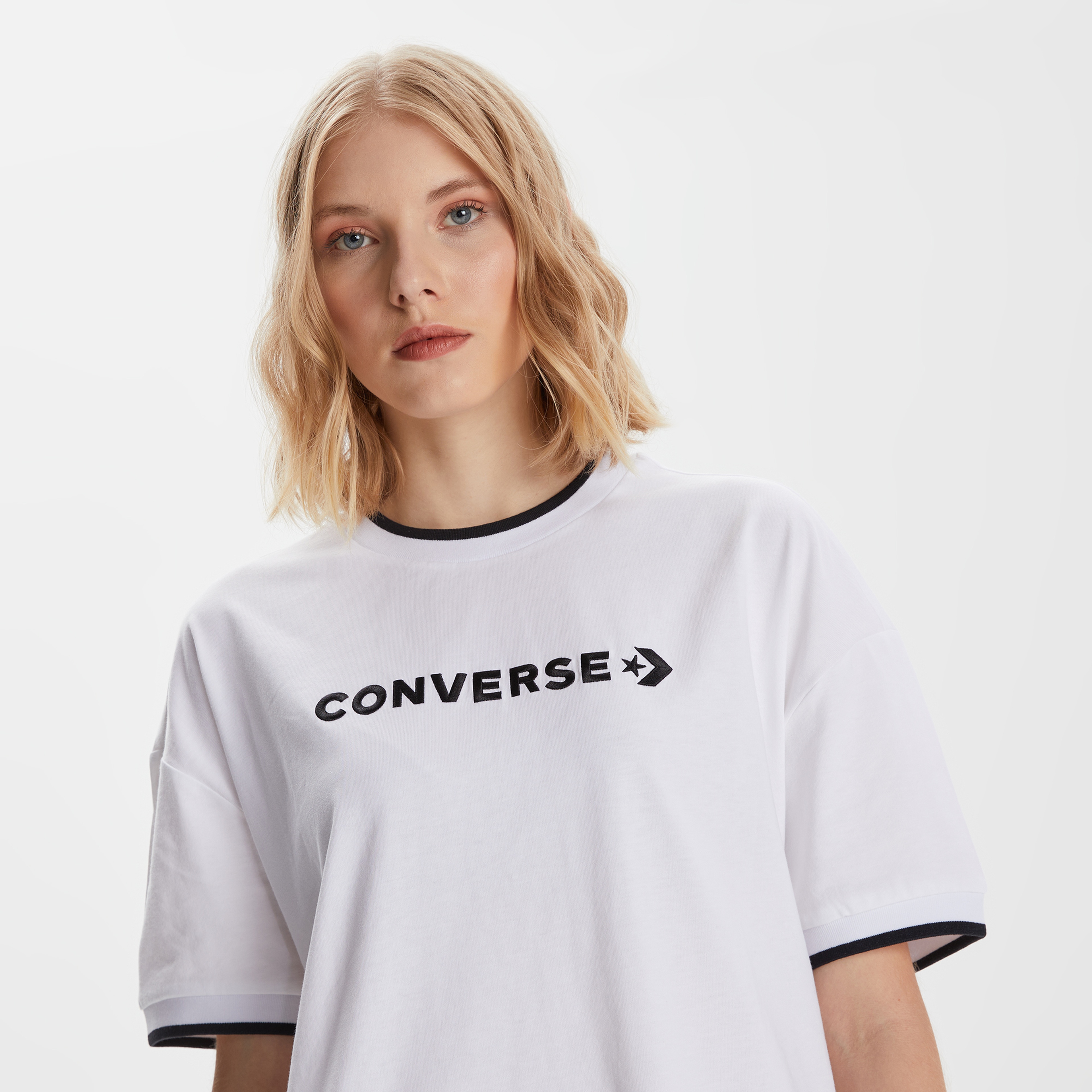 Converse Wordmark Kadın Beyaz Kadın Elbise