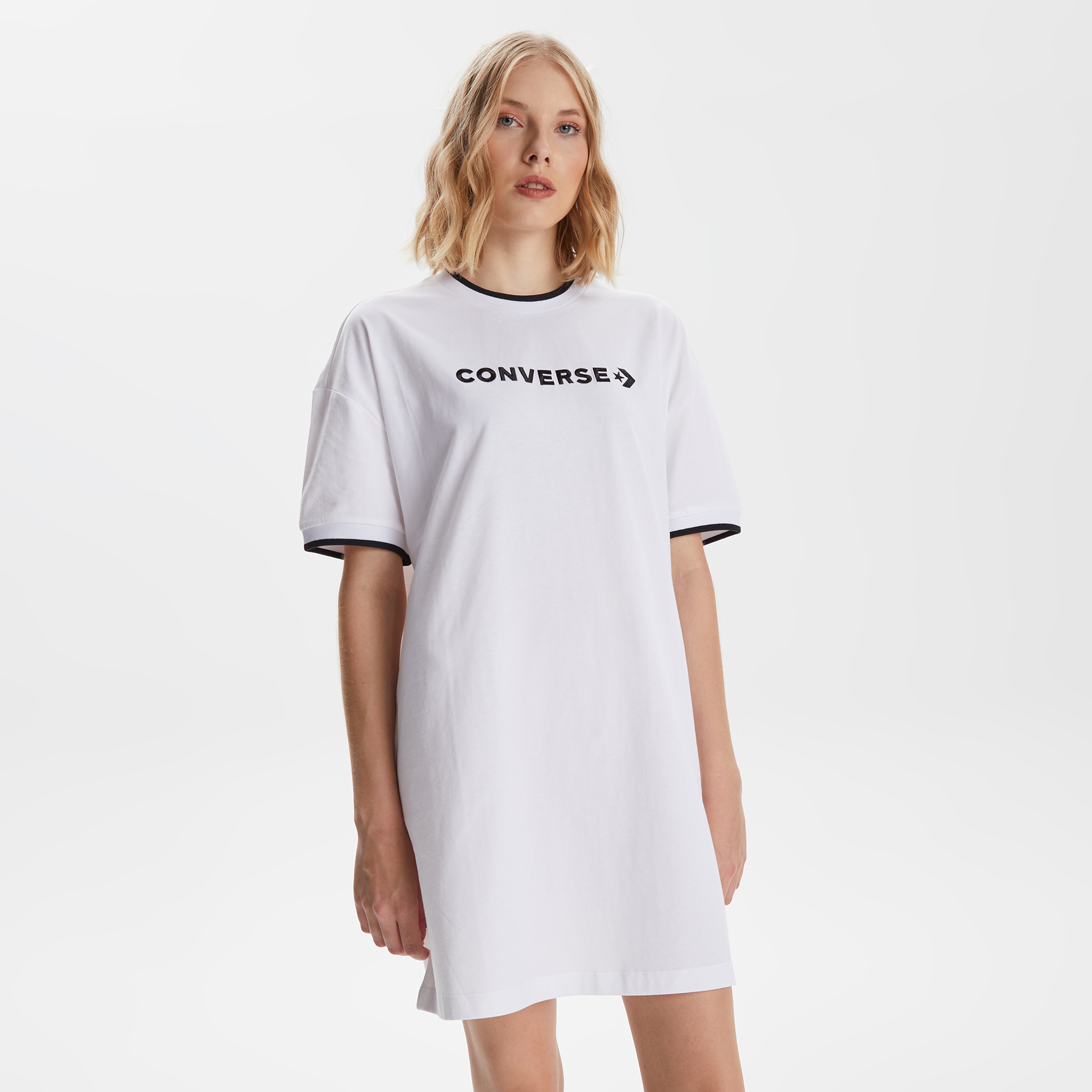 Converse Wordmark Kadın Beyaz Kadın Elbise