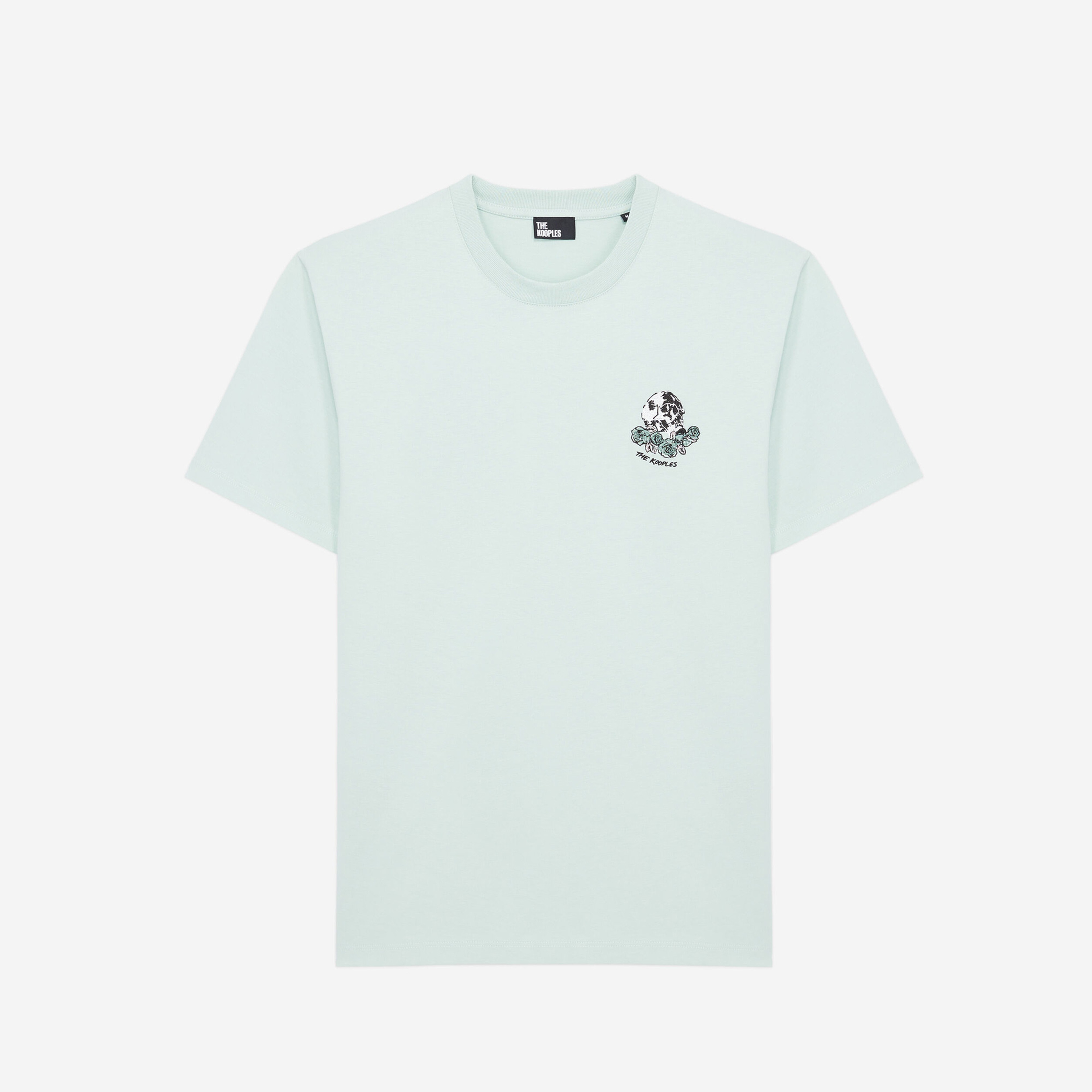 ERKEK BİSİKLET YAKA İŞLEMELİ AÇIK YEŞİL T-SHIRT