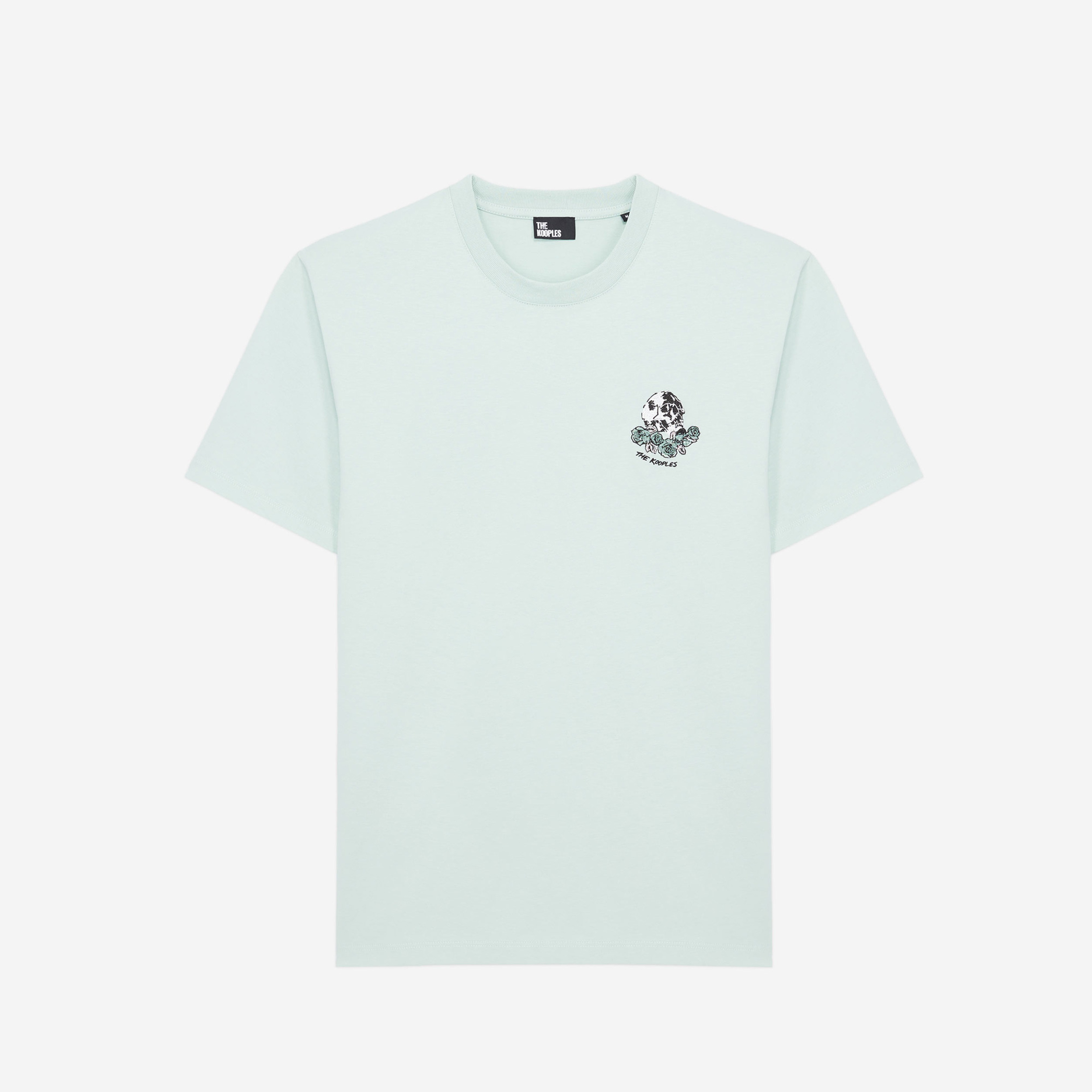 ERKEK BİSİKLET YAKA İŞLEMELİ AÇIK YEŞİL T-SHIRT