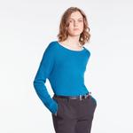 KADIN STRAIGHT FIT DÜĞMELİ MAVİ HIRKA