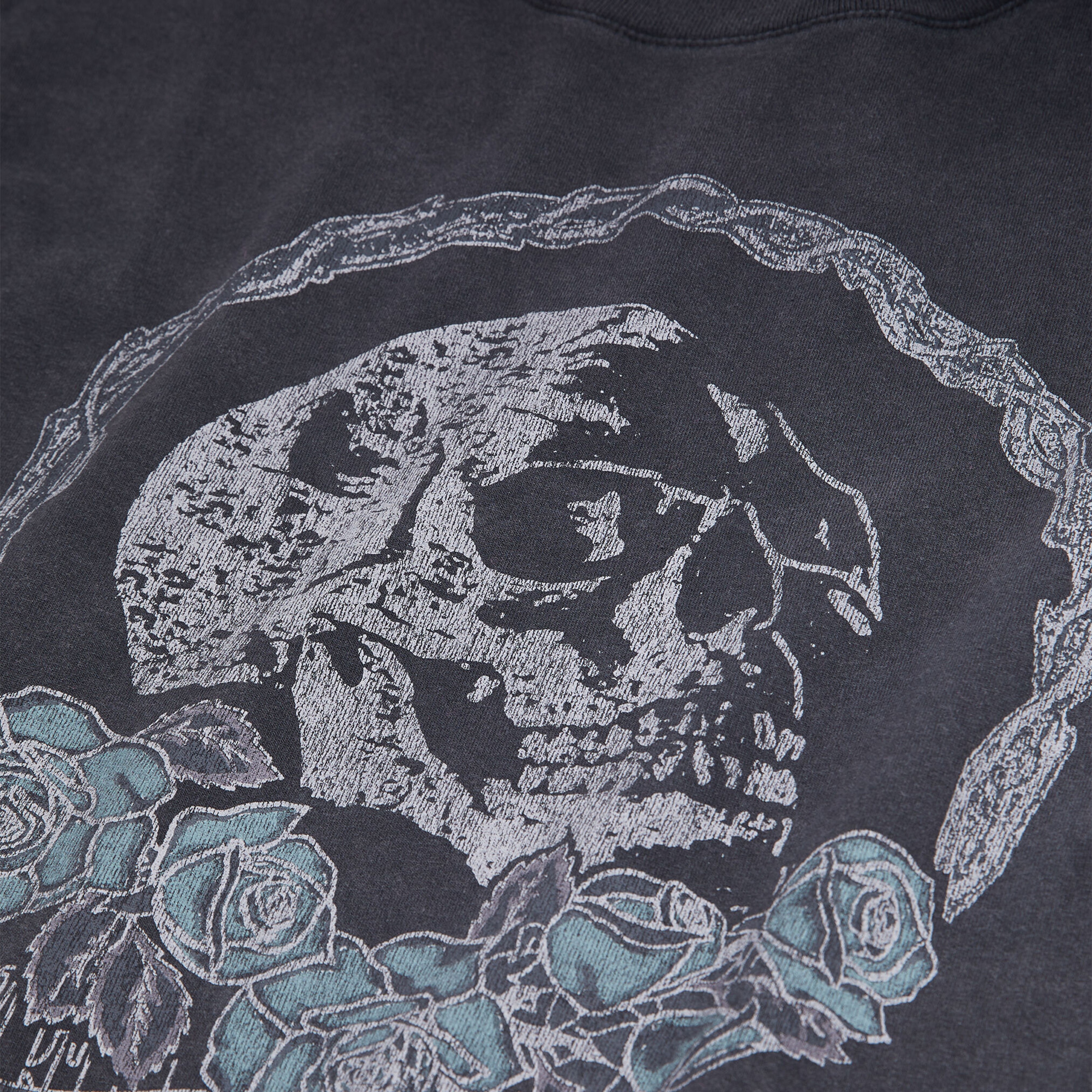 KADIN BİSİKLET YAKA BASKILI SİYAH T-SHIRT