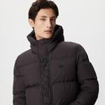 Erkek Kapüşonlu Kapitone Siyah Mont