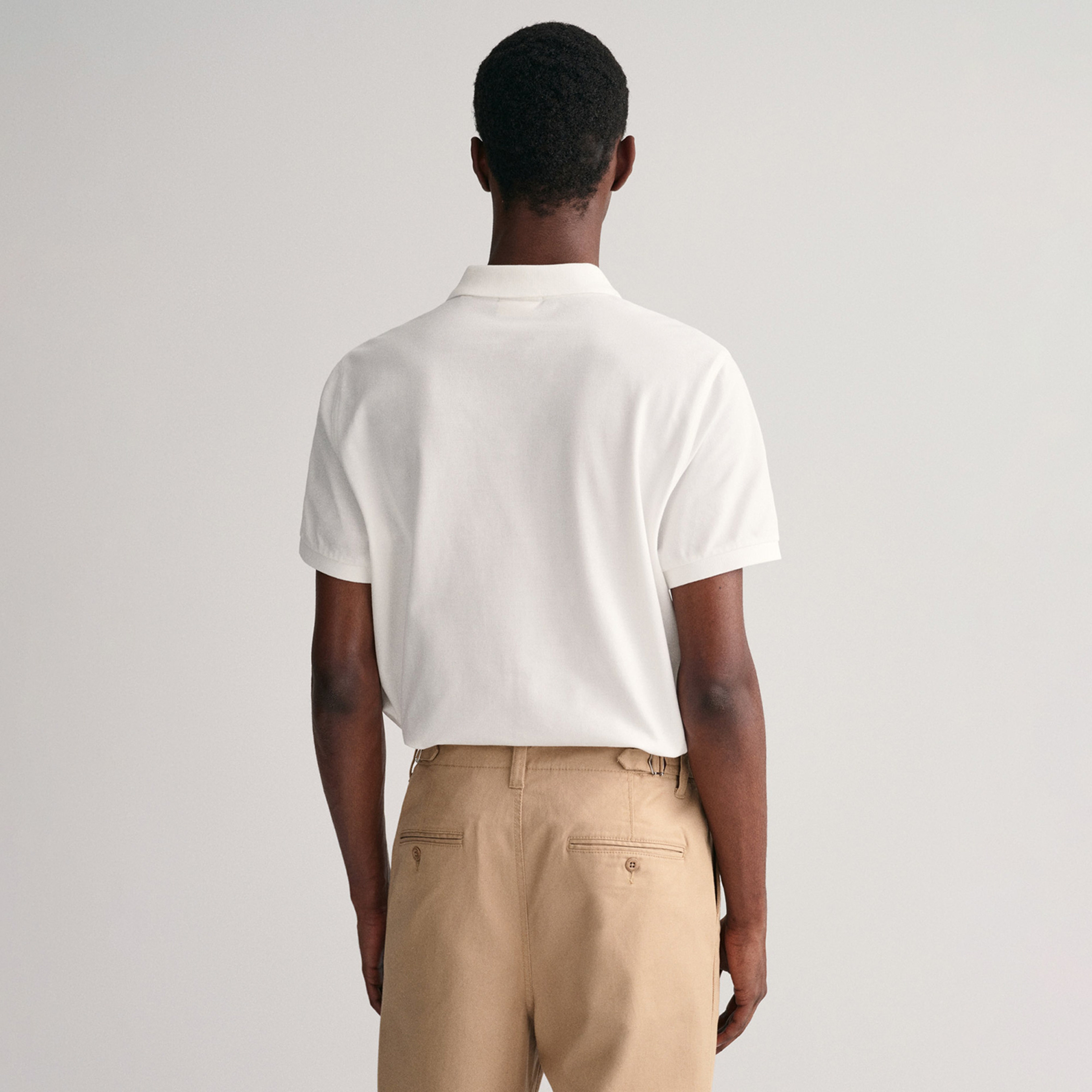 GANT Erkek Beyaz Regular Fit Düğmeli Yaka Polo T-Shirt