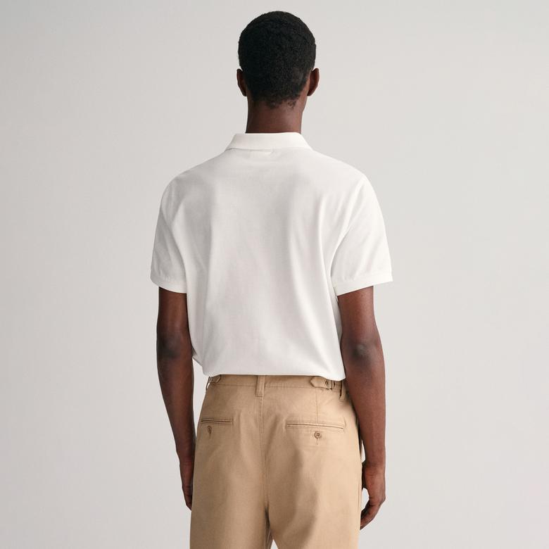 GANT Erkek Beyaz Regular Fit Polo