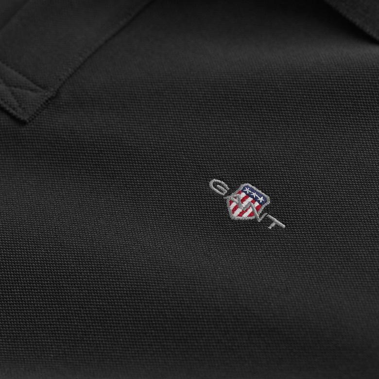 GANT Erkek Siyah Regular Fit Uzun Kollu Polo