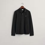 GANT Erkek Siyah Regular Fit Uzun Kollu Polo