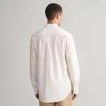 GANT Erkek Beyaz Regular Fit Düğmeli Yaka Poplin Gömlek