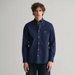 GANT Erkek Lacivert Regular Fit Düğmeli Yaka Poplin Gömlek